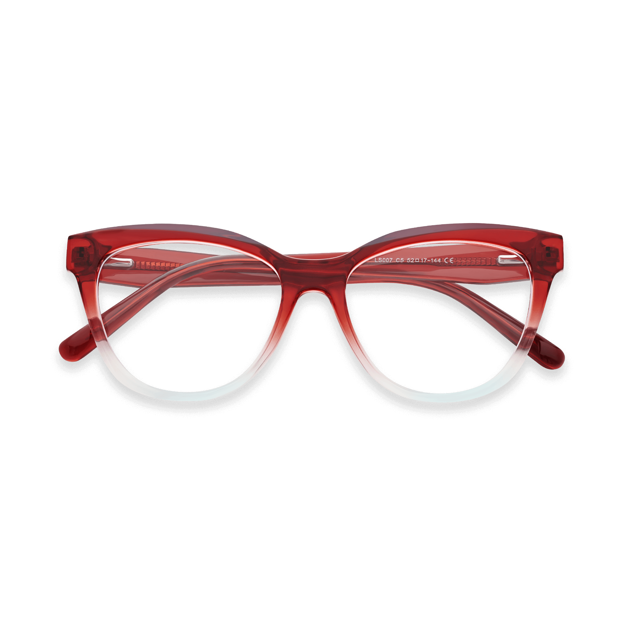 Textured-Temple Gradient Cat-eye Optical Eyeglasses