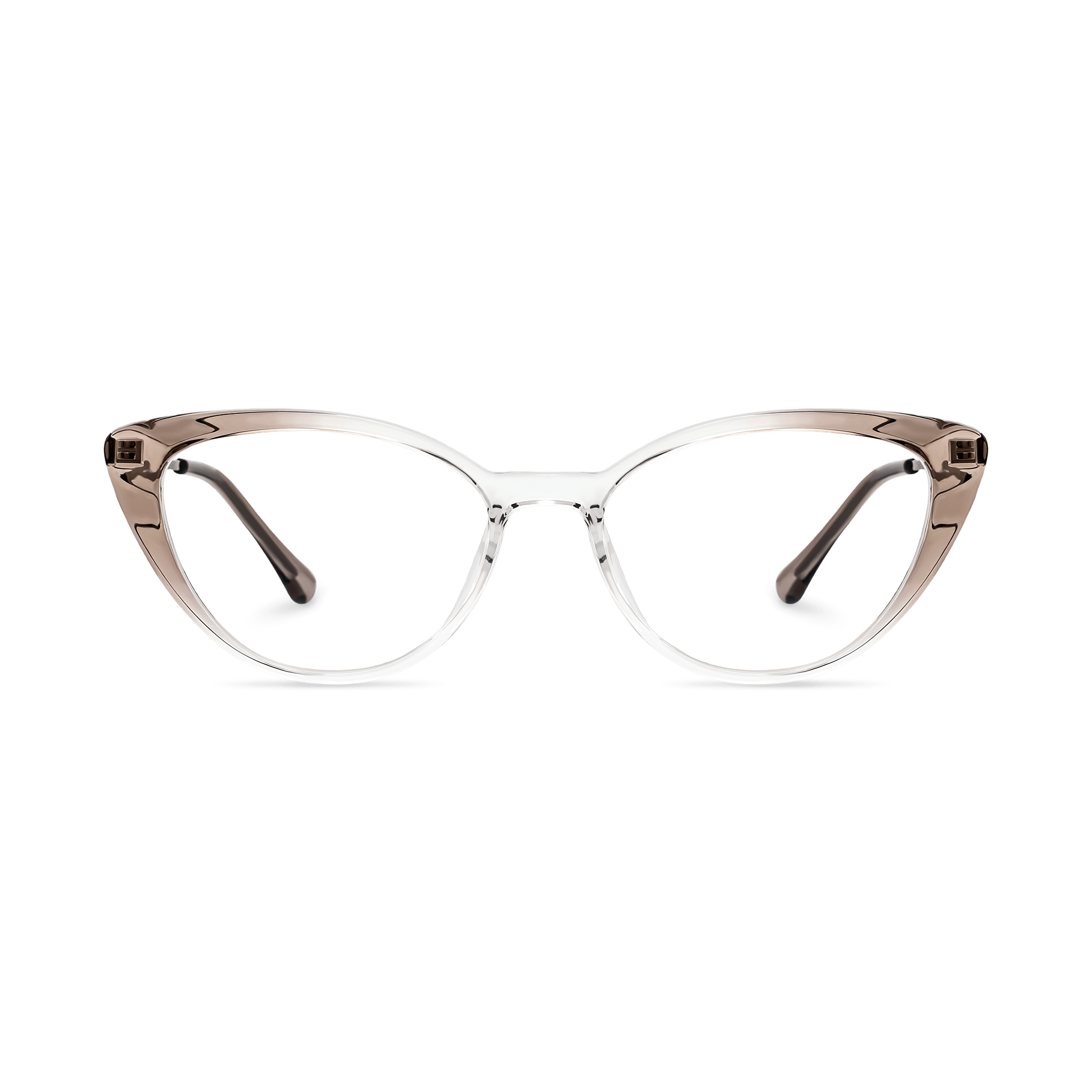 Gradient Cat-eye Eyeglasses with Metallic Accents