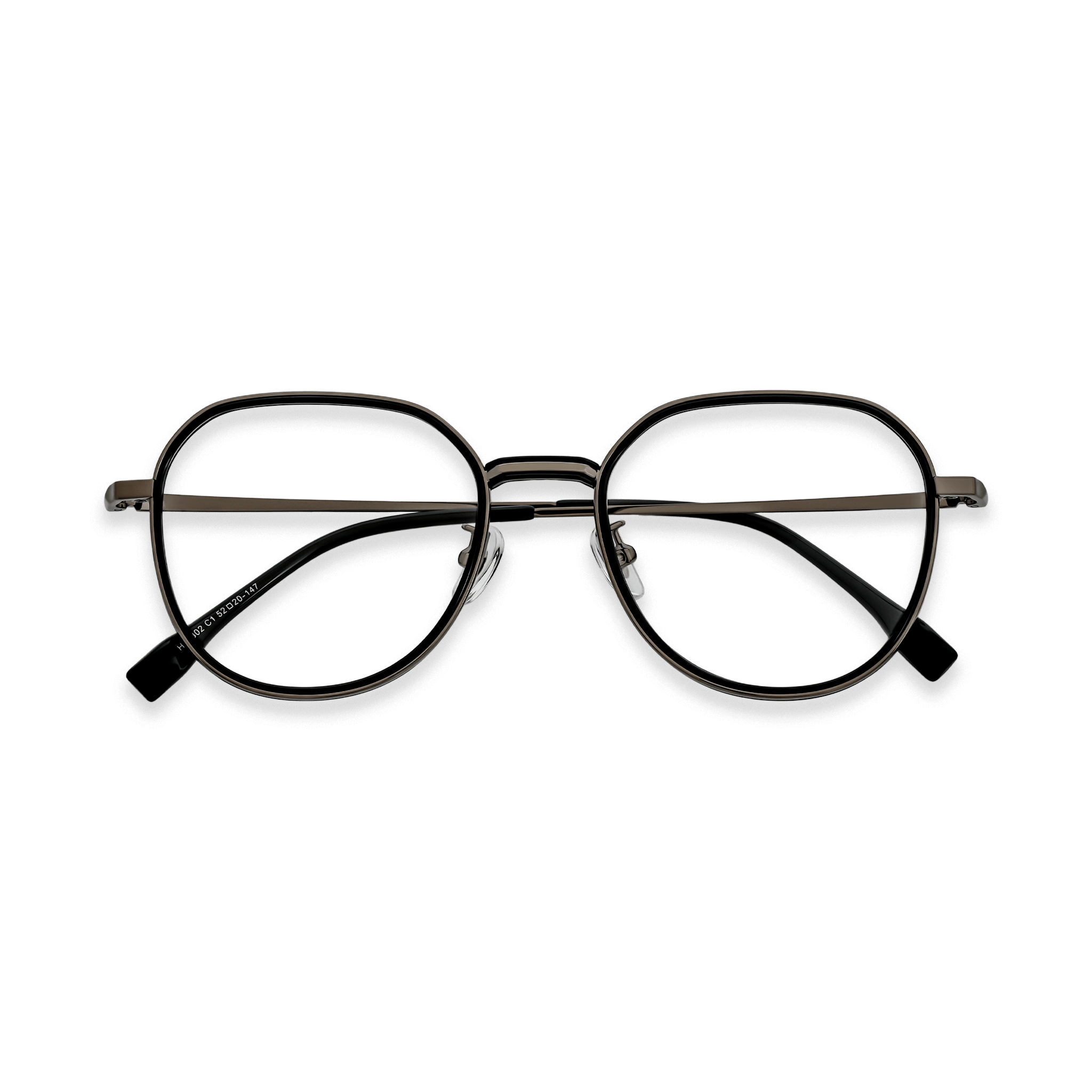 Two-tone Geometric Hexagonal Optical Eyeglasses
