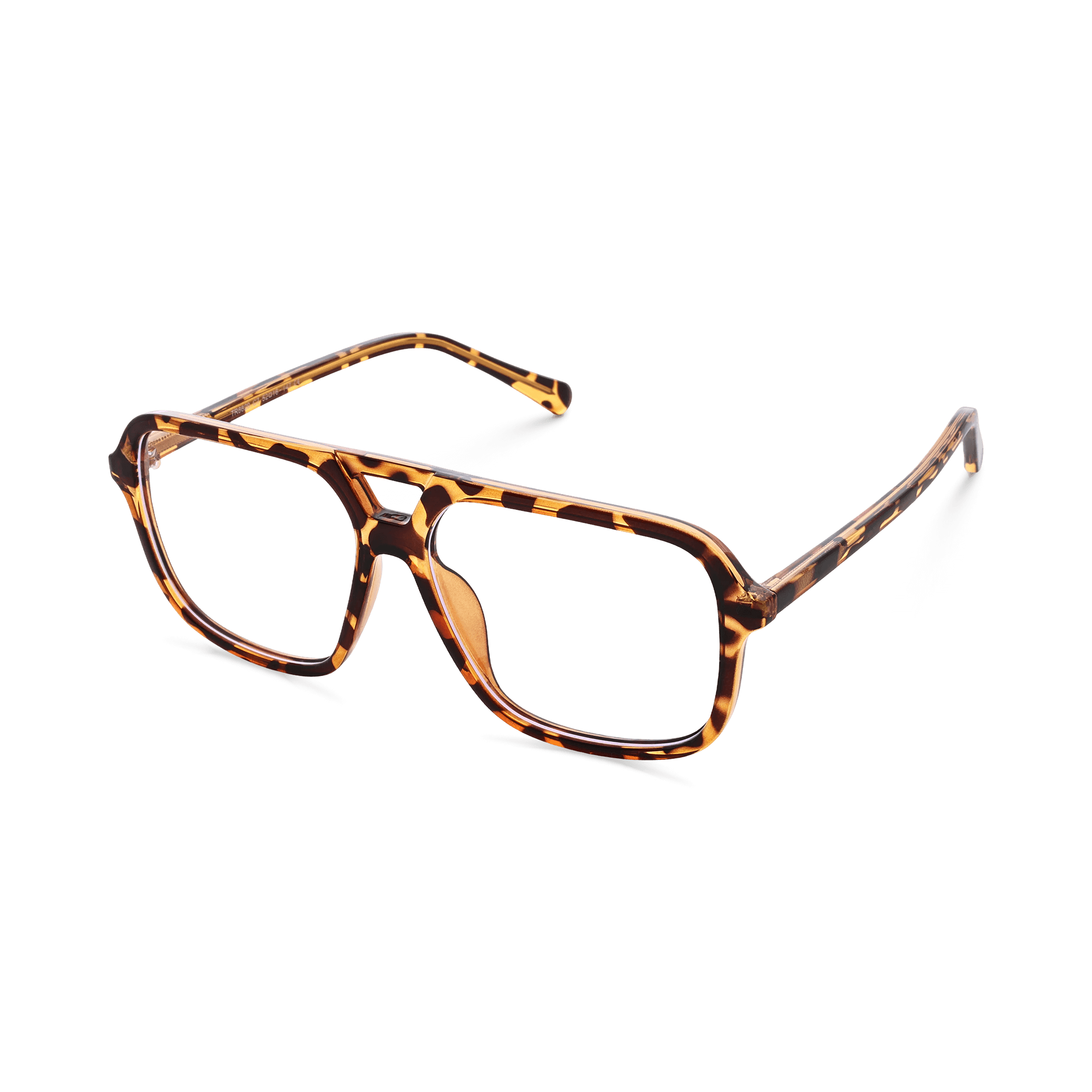 Top Bridge Bar Tortoiseshell-pattern Square Optical Eyeglasses