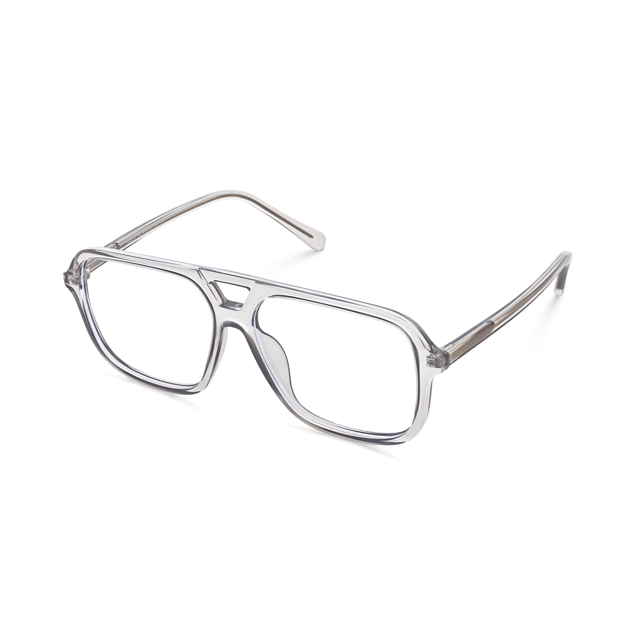 Triangular-cutout Oversized Square Eyeglasses