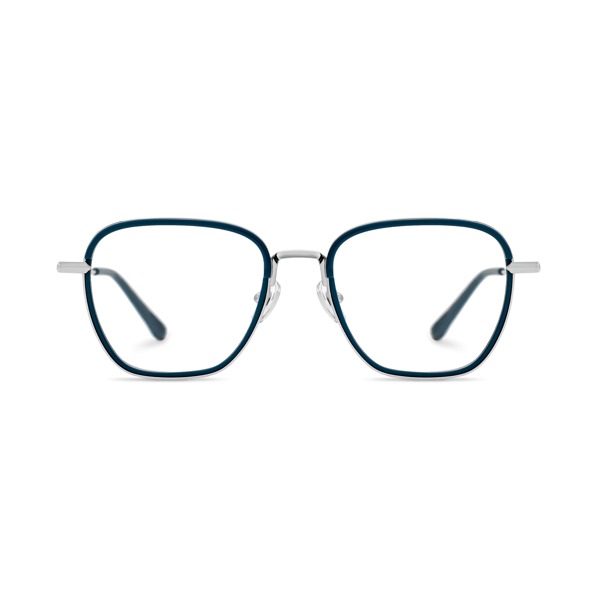 Dual - tone Rounded Square Eyeglasses