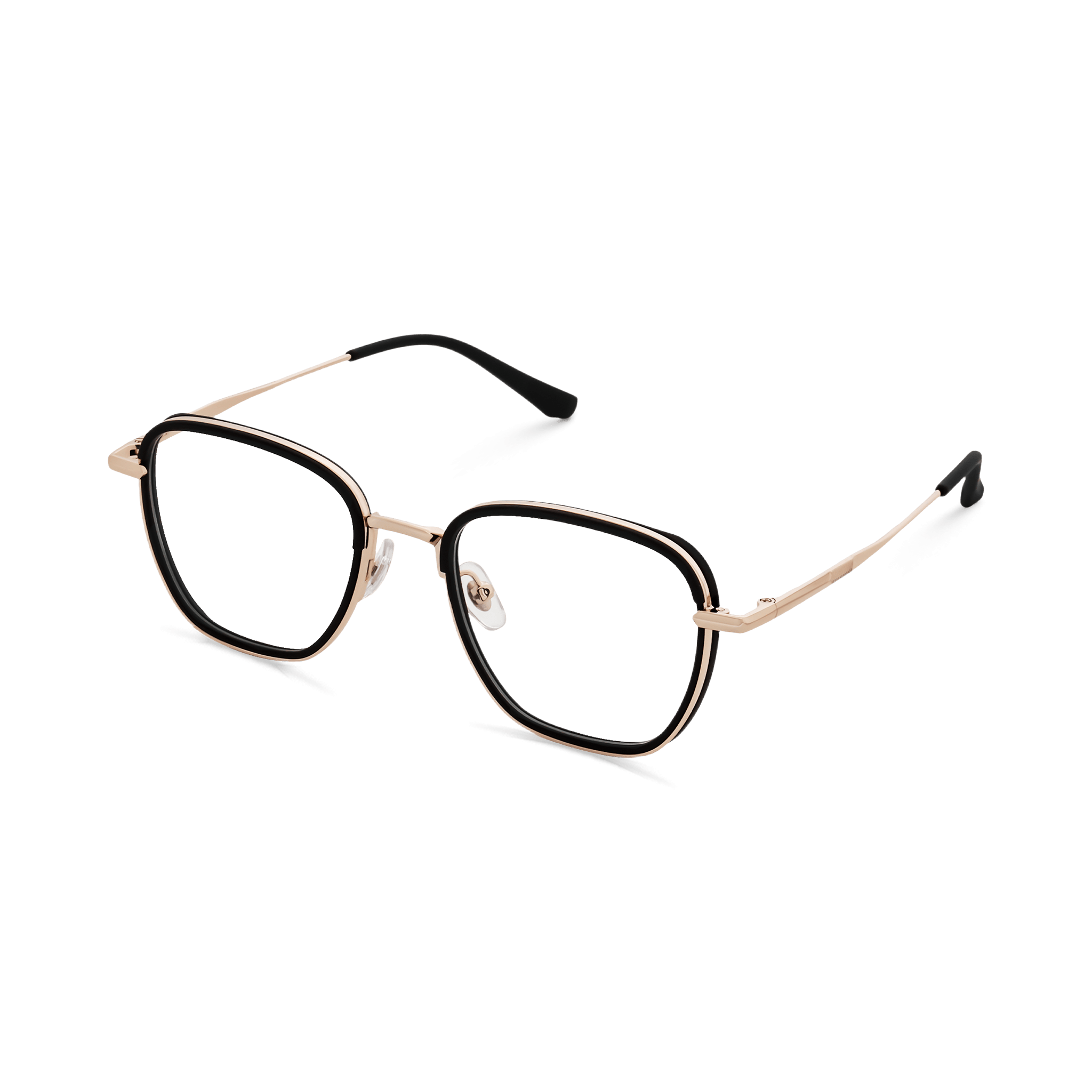 Two - tone Accented Soft Square Eyeglasses