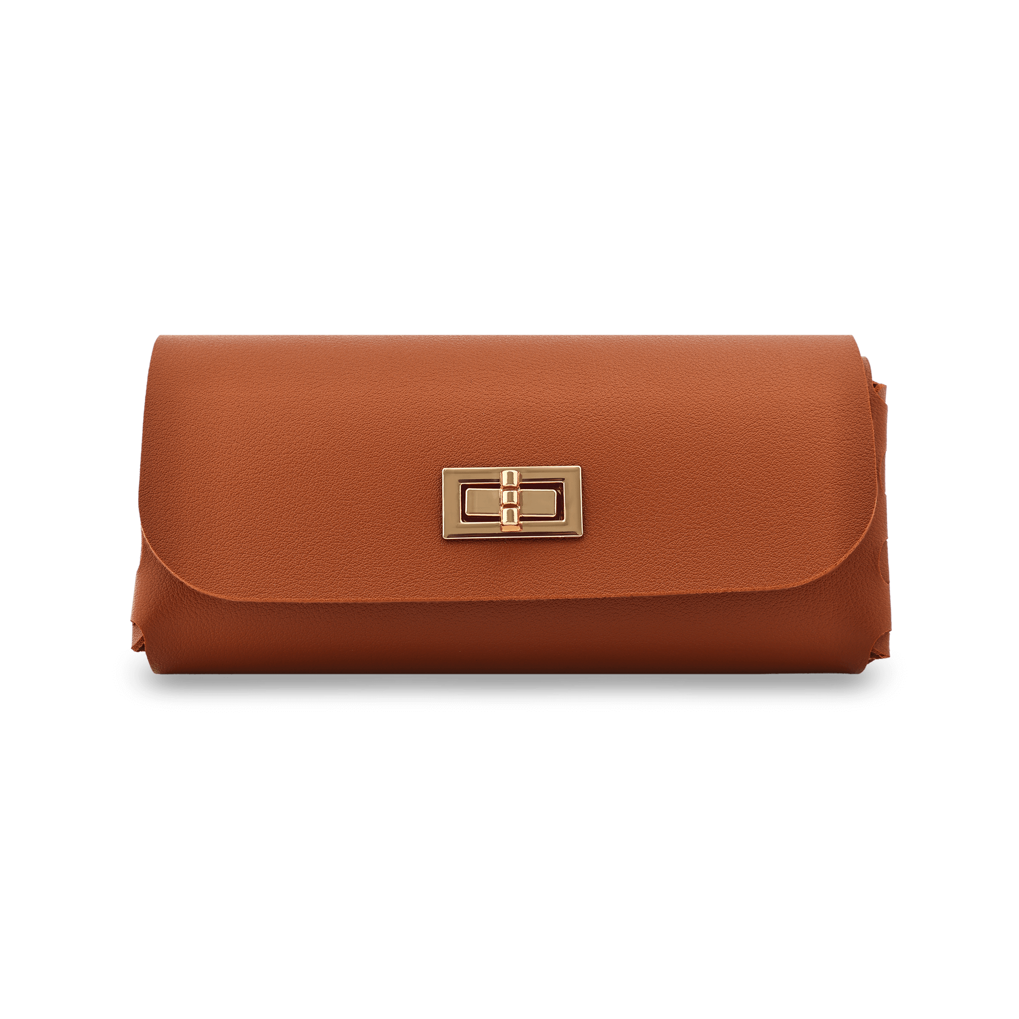 Metallic-Clasp Tri-Fold Case