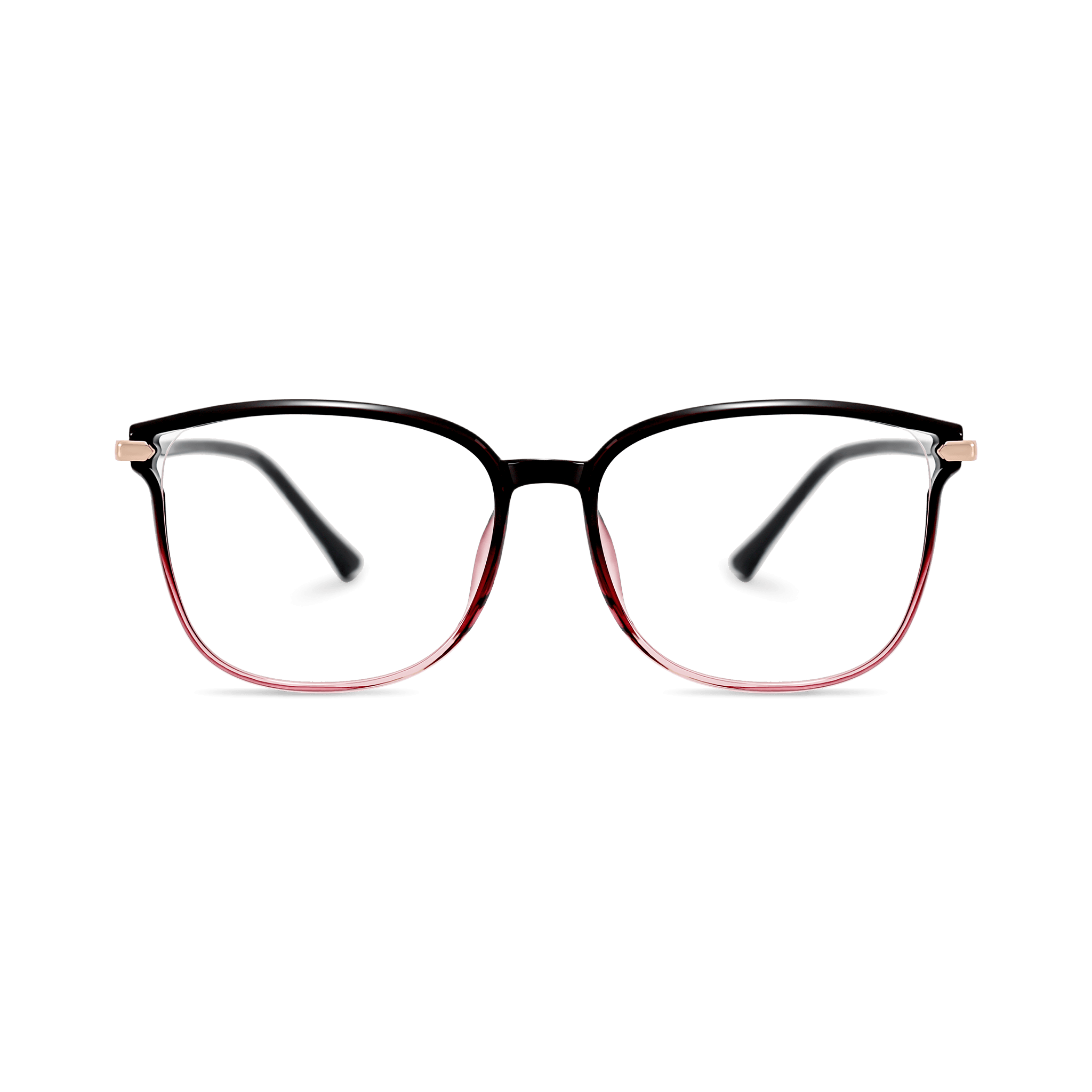 Metallic - Accented Gradient Rounded Square Eyeglasses