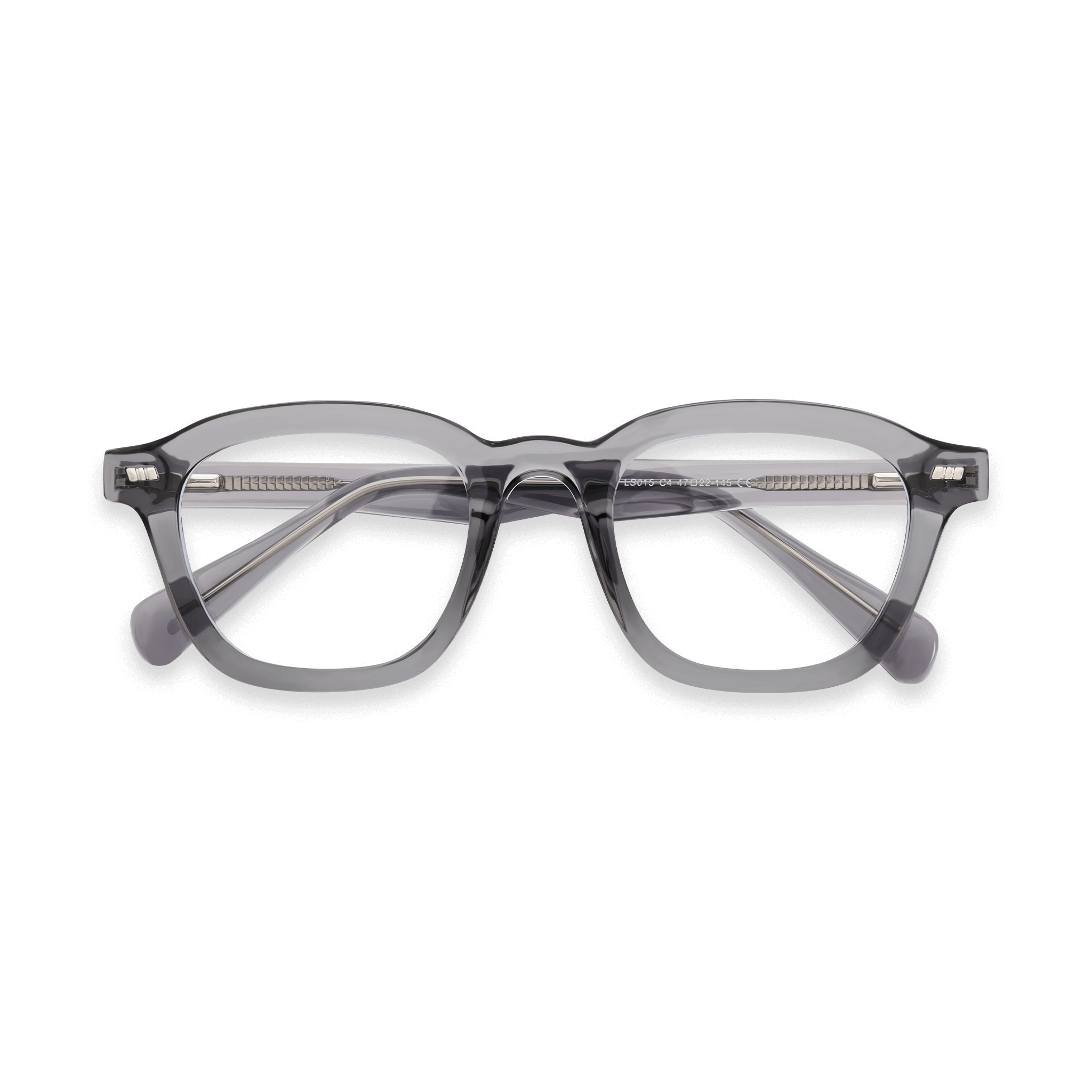 Textured-Temple Soft Square Eyeglasses