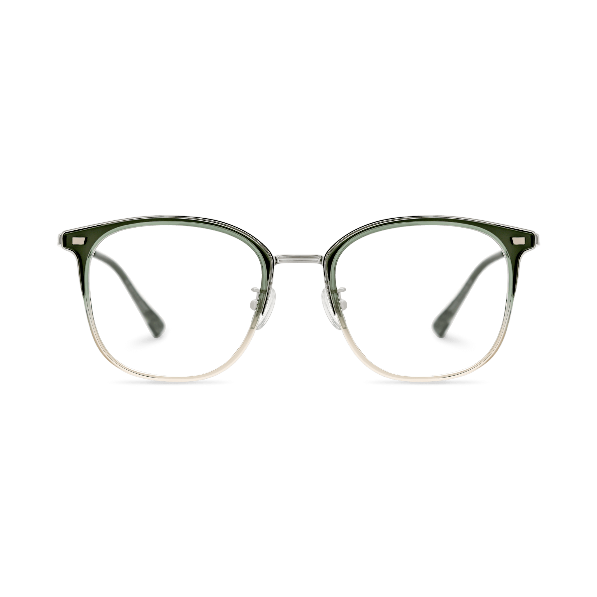 Textured-Temple Gradient Rounded Square Cat-eye Eyeglasses
