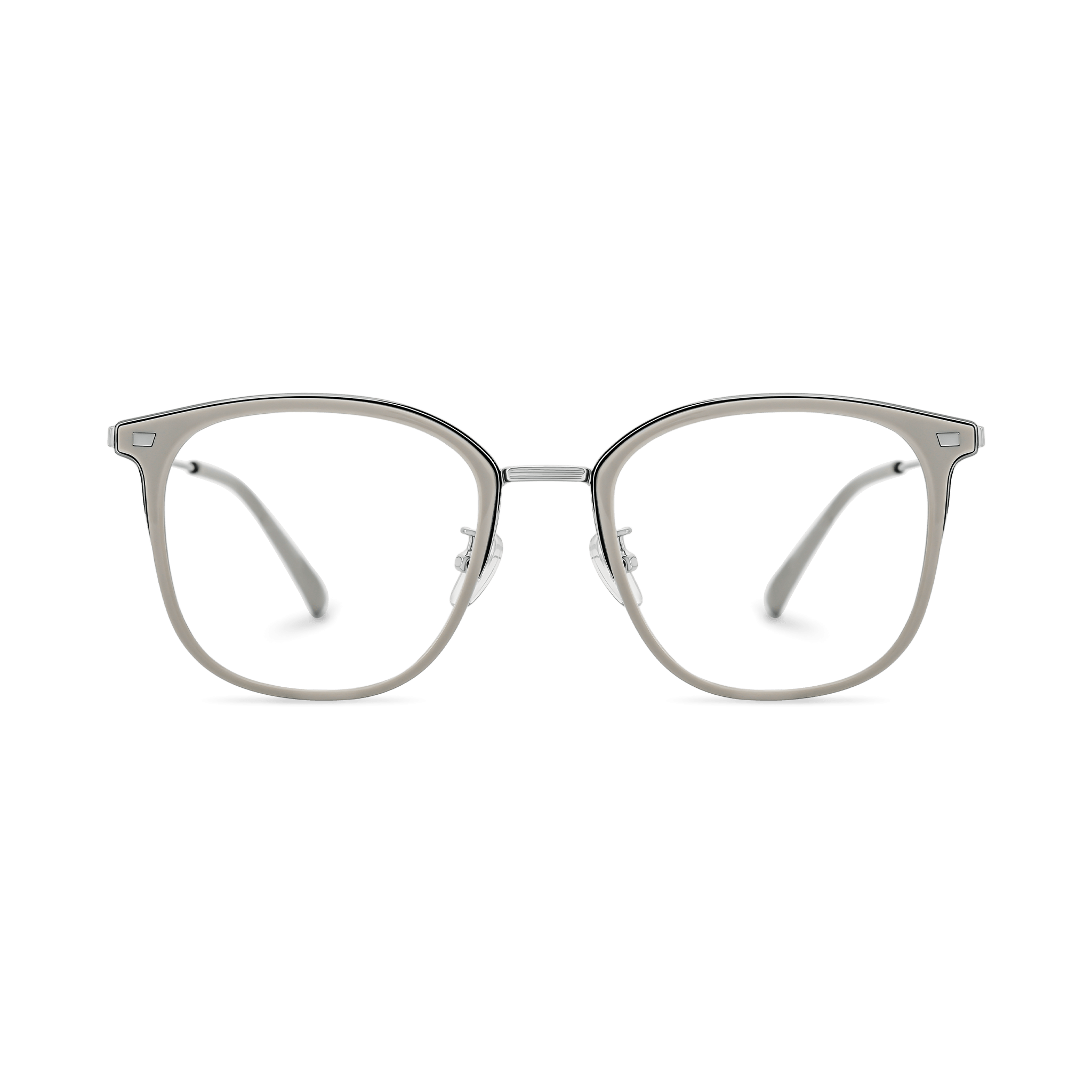 Metallic-Accented Rounded Square Cat-eye Optical Eyeglasses