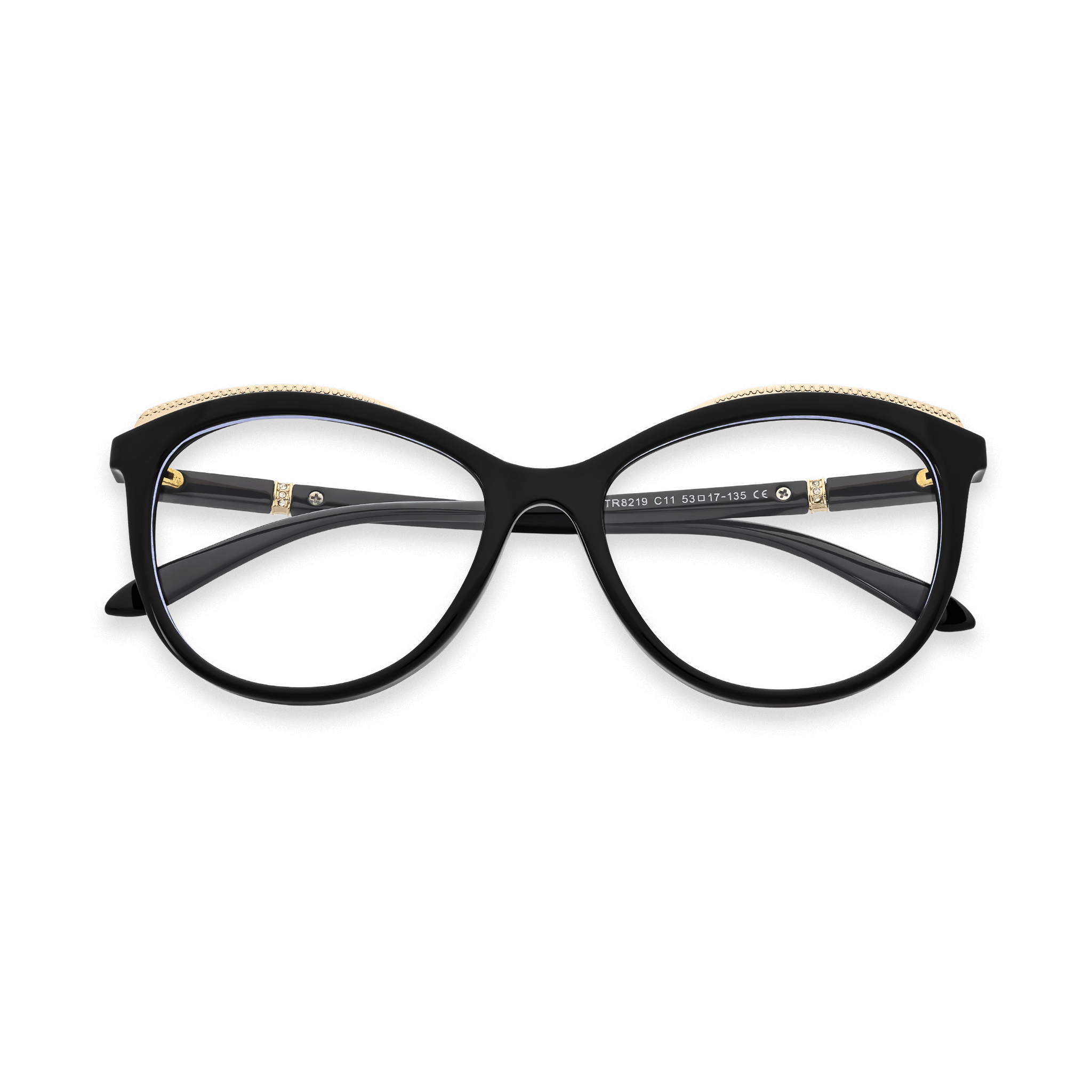 Rhinestone-Accented Cat-eye Eyeglasses