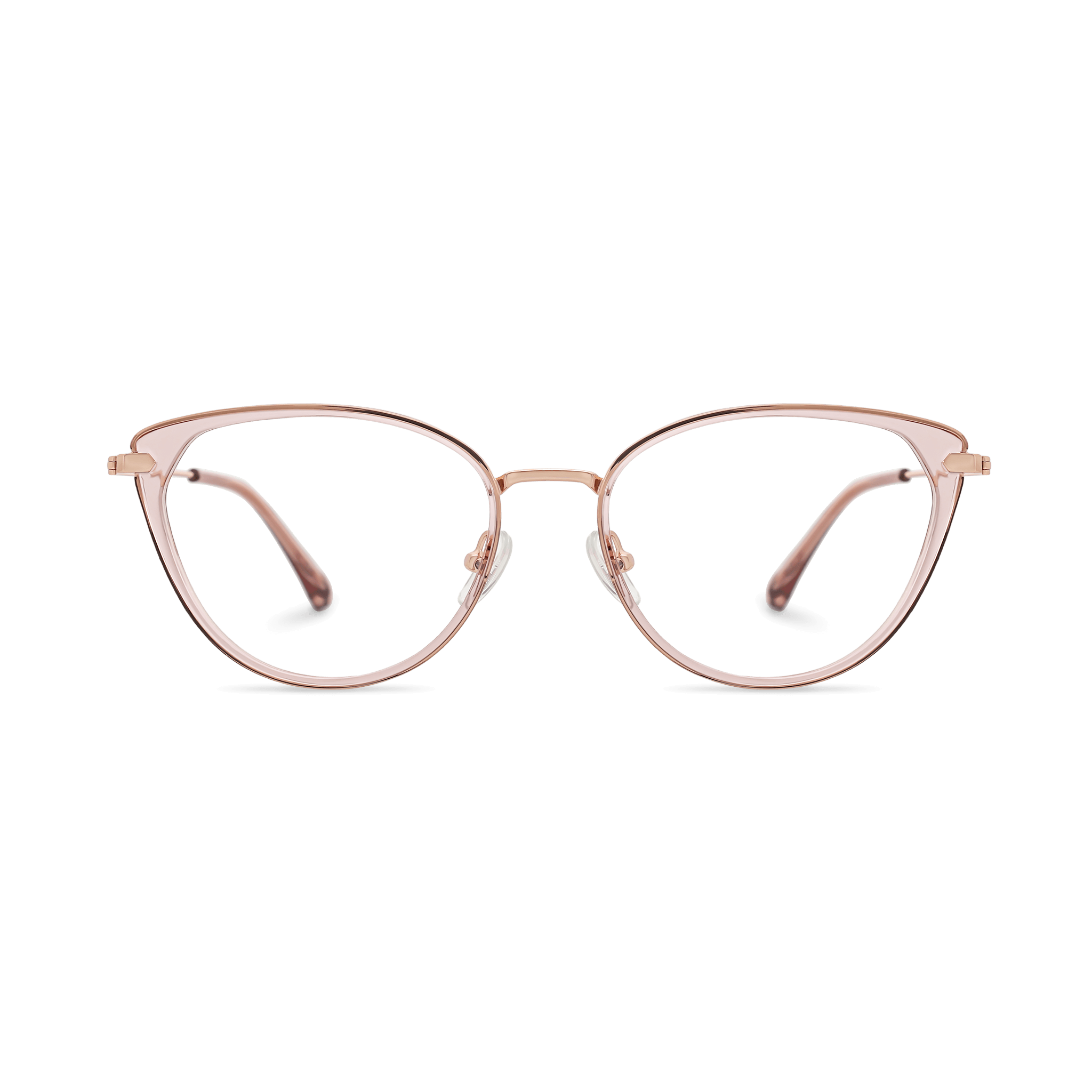Cat-eye Optical Eyeglasses with Dual-Material Frame