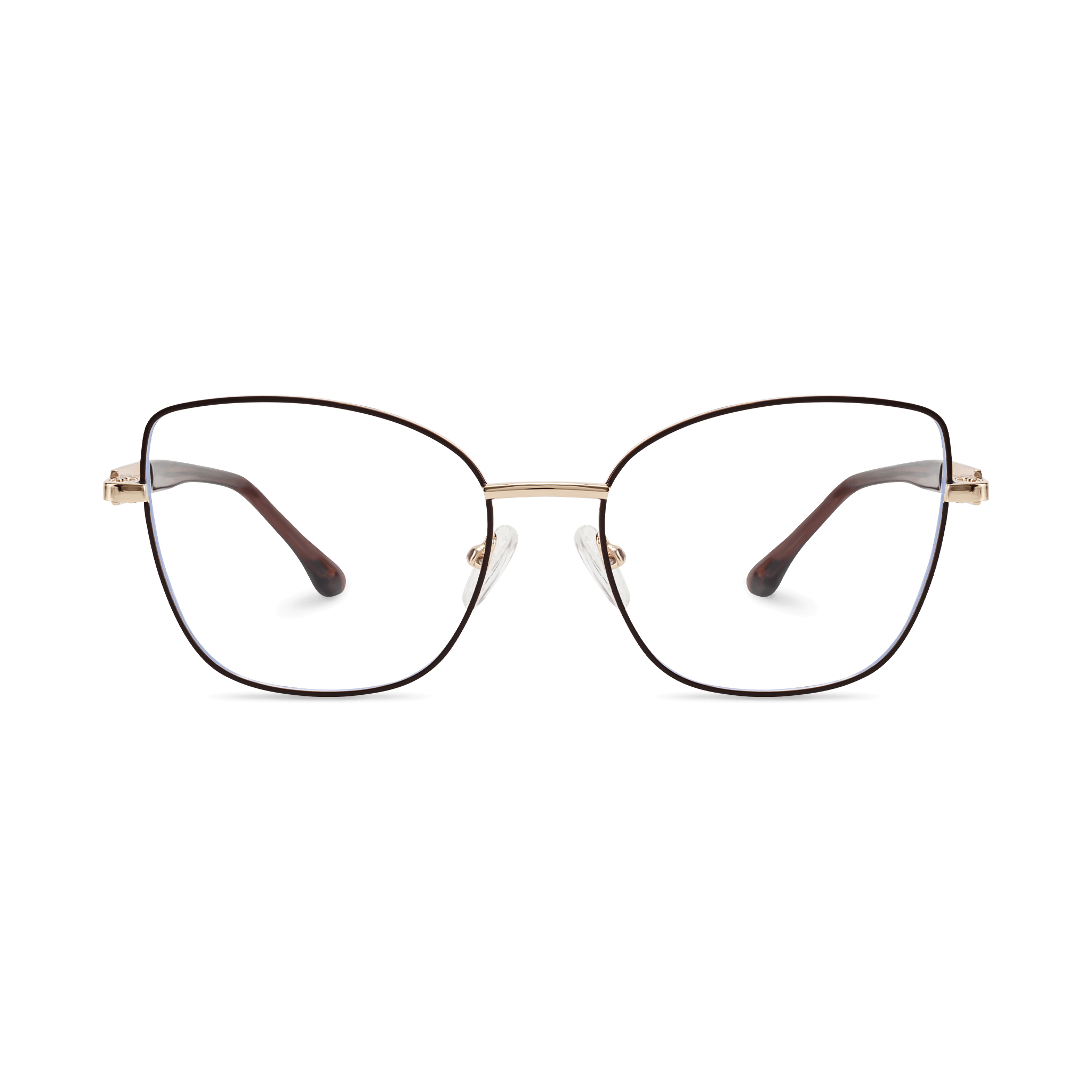 Metallic-Accented Cat-eye Inspired Eyeglasses