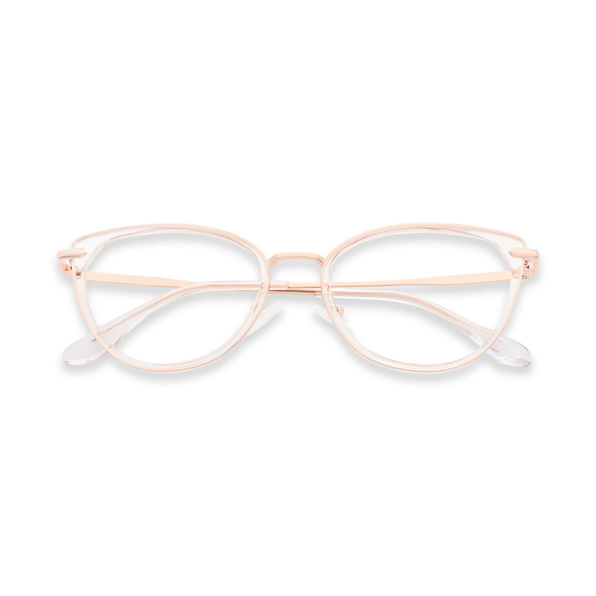 Metallic-accents Modern Cat-eye Eyeglasses