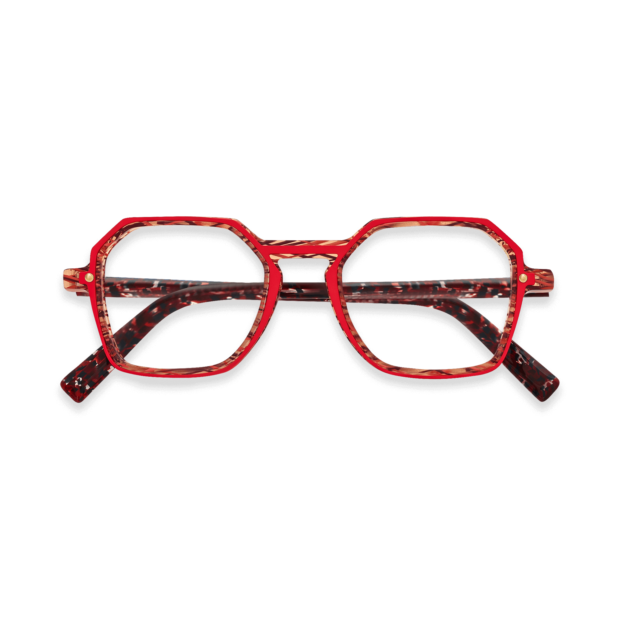 Marbled Geometric Eyeglasses