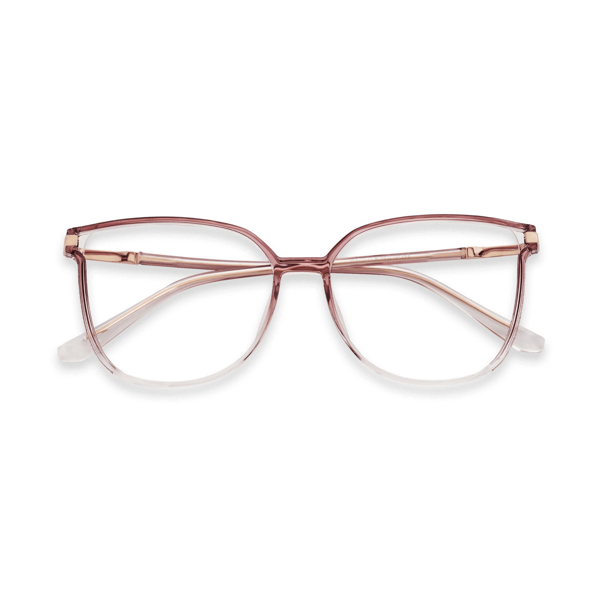 Metallic - Accented Cat - eye Gradient Eyeglasses