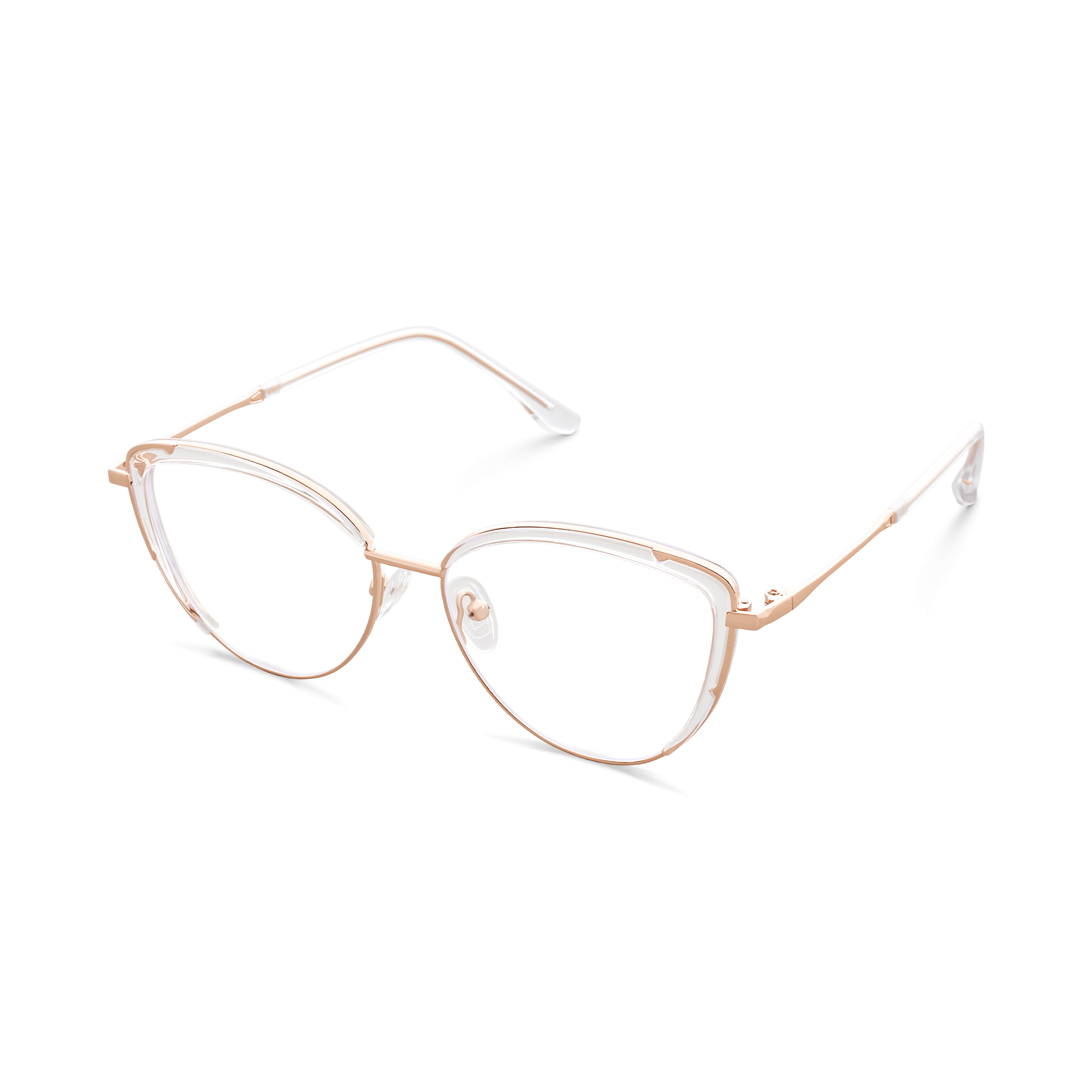 Hybrid-material Modern Cat-eye Eyeglasses