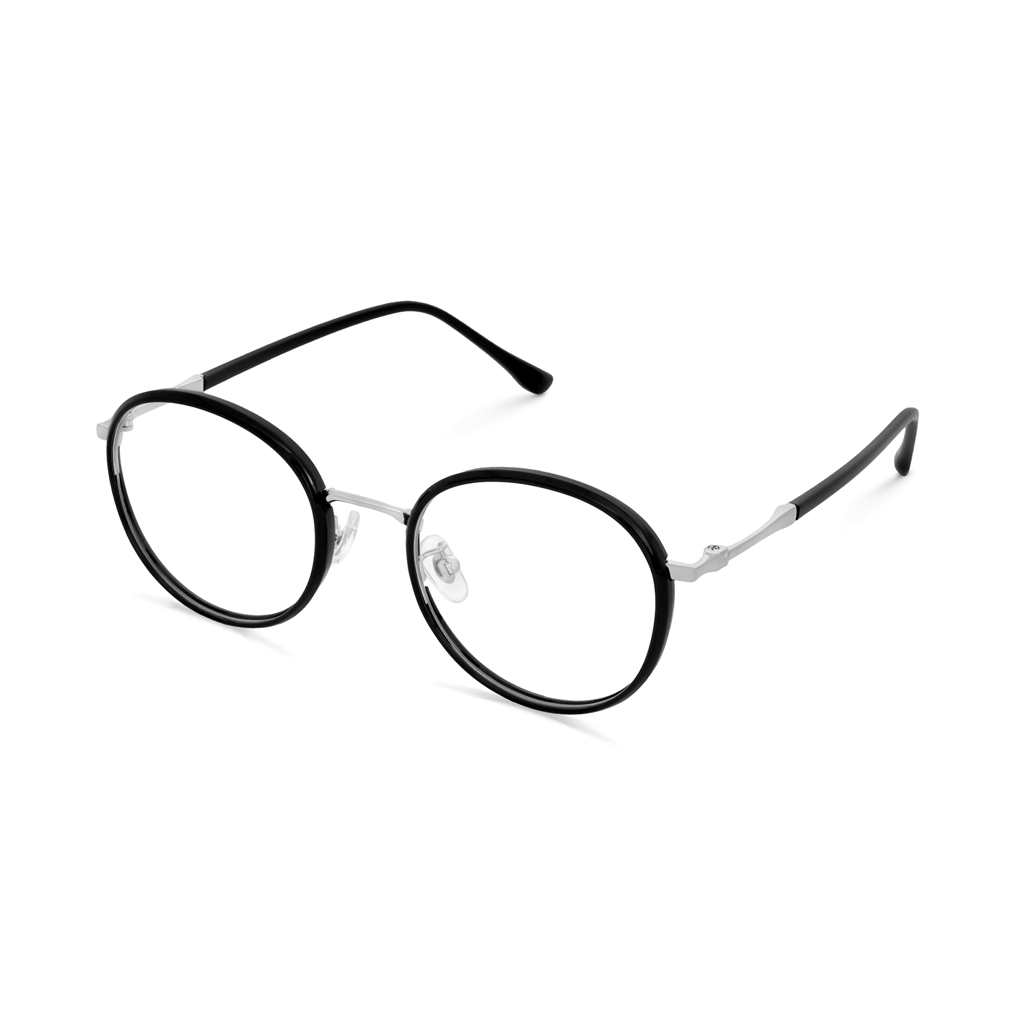 Metal - Accented Minimalist Round Eyeglasses