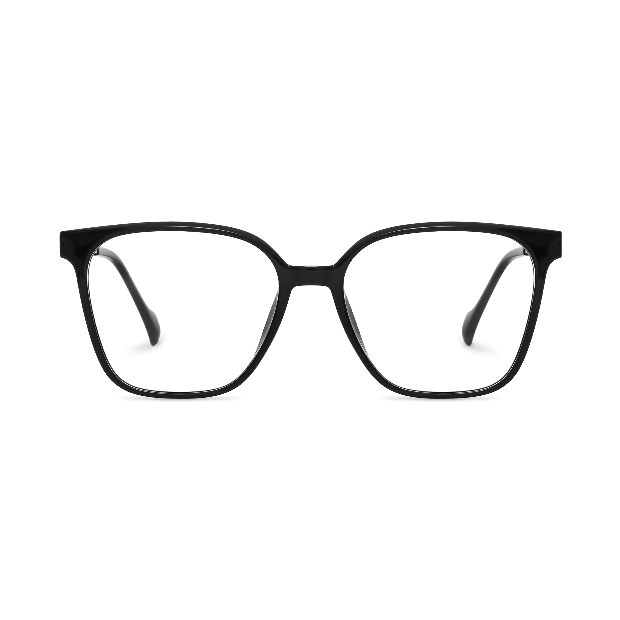 Metallic-inlay Rounded-edge Square Optical Eyeglasses