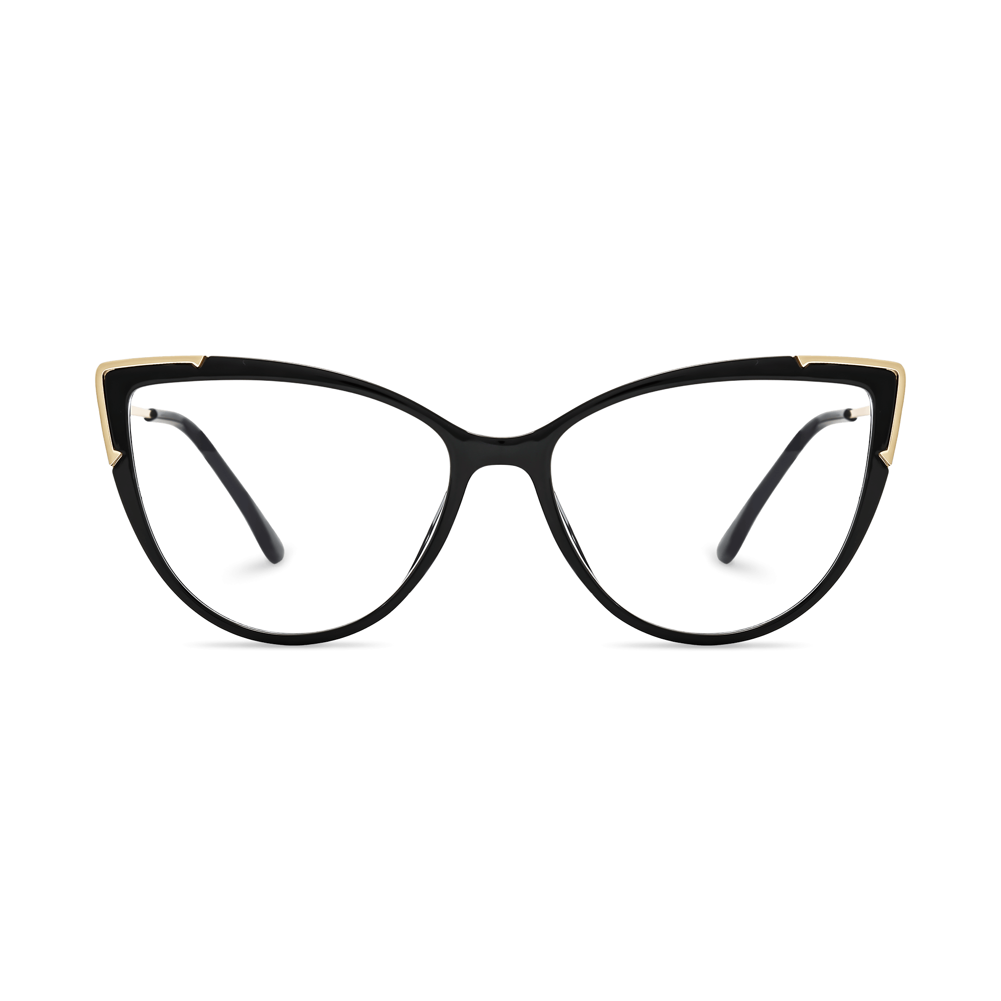 Metallic-Accented Modern Cat-eye Eyeglasses