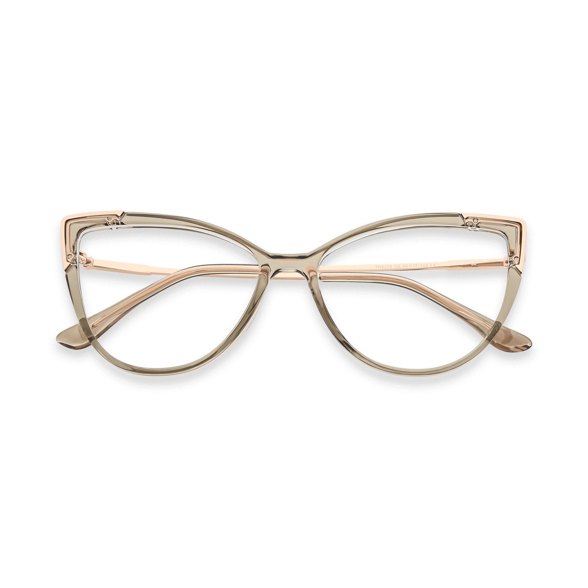 Eydology_Kyra_Transparent_Light_Green_Rose_Gold_Glasses_1.png
