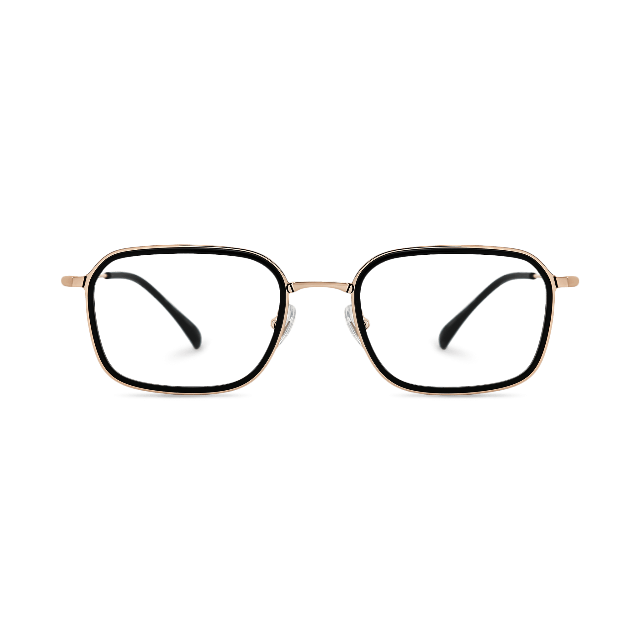 Double-rim Rounded Square Eyeglasses