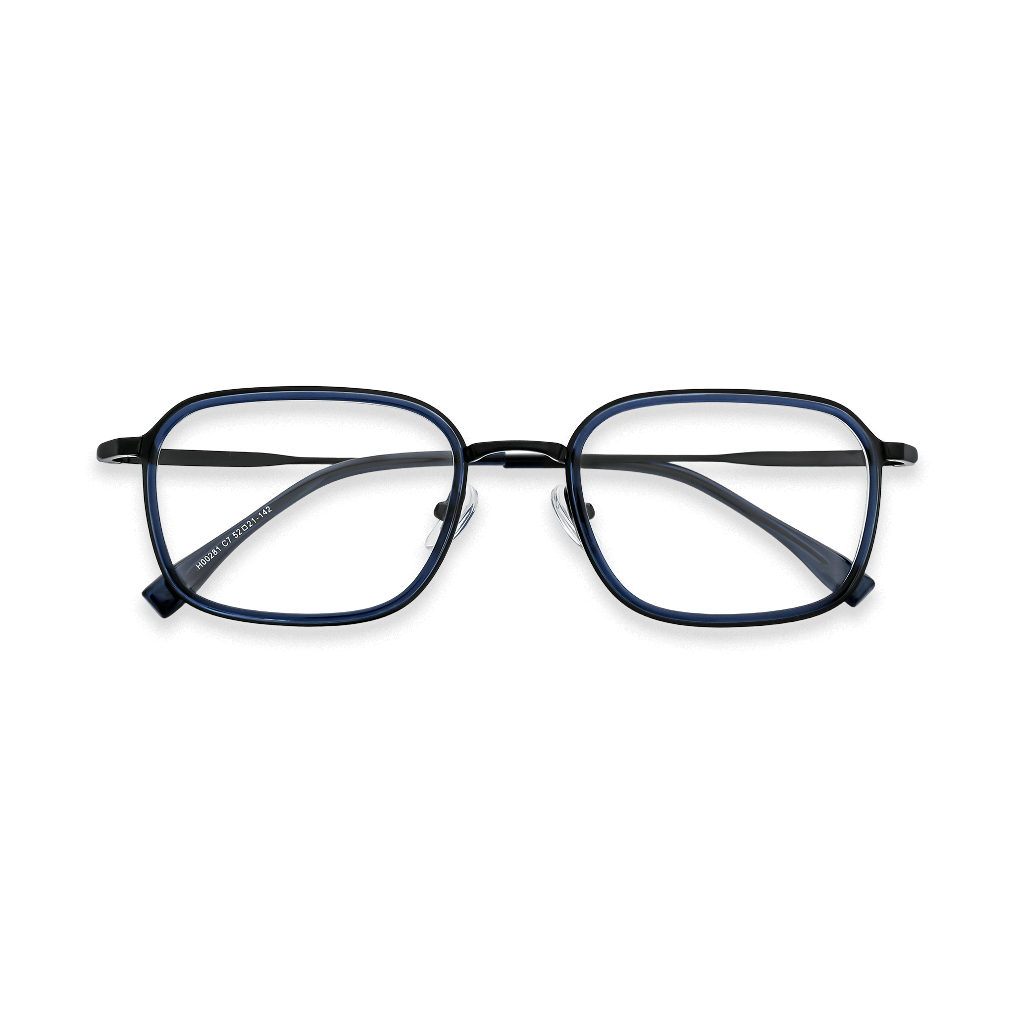 Rounded-Corner Minimalist Square Eyeglasses