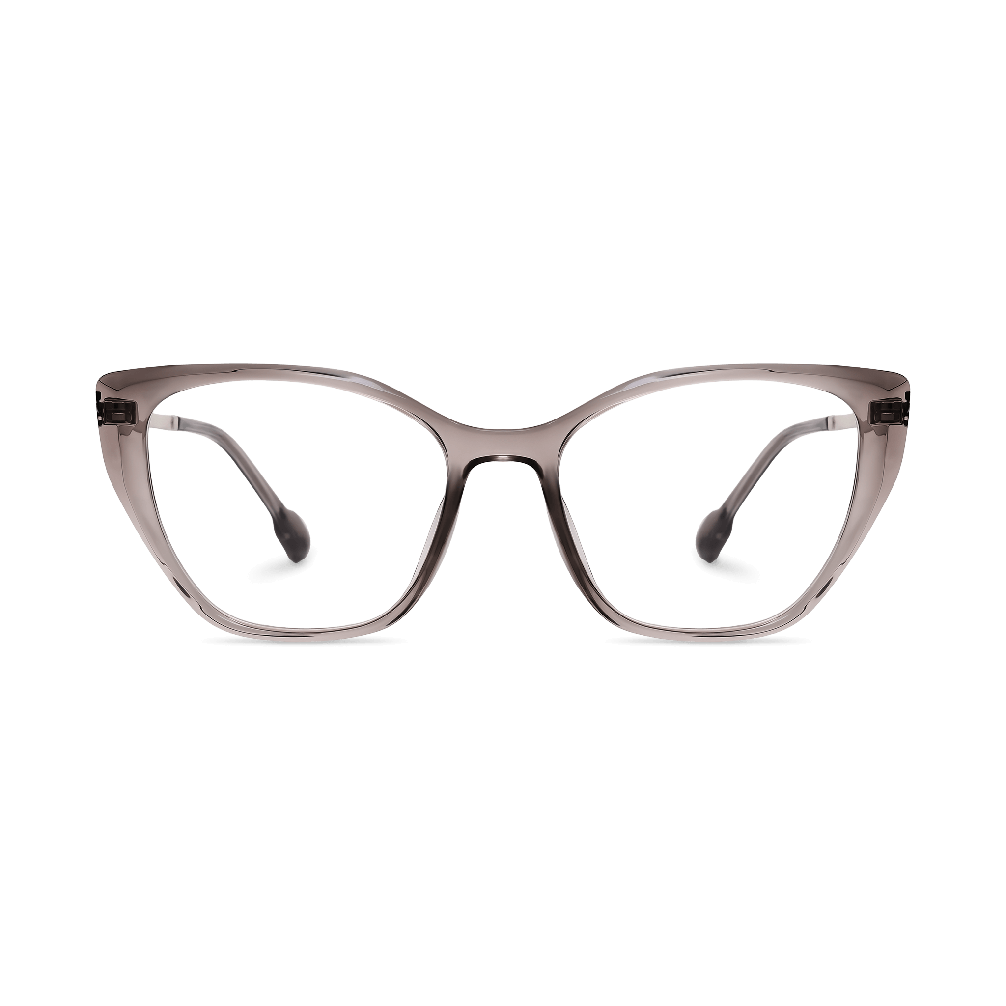 Metallic-hinged Gradient Cat-eye Eyeglasses