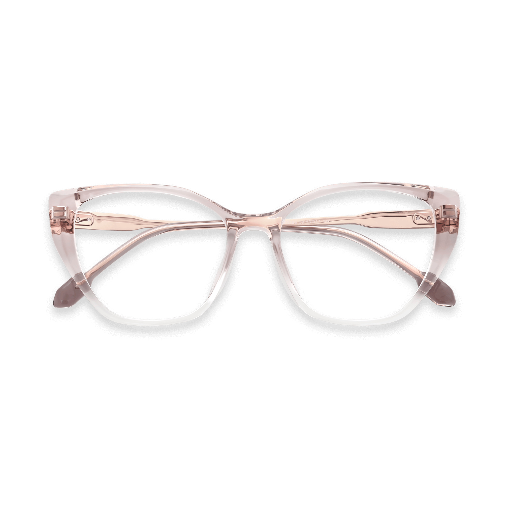 Metallic-hinged Gradient Cat-eye Vision Correction Eyeglasses