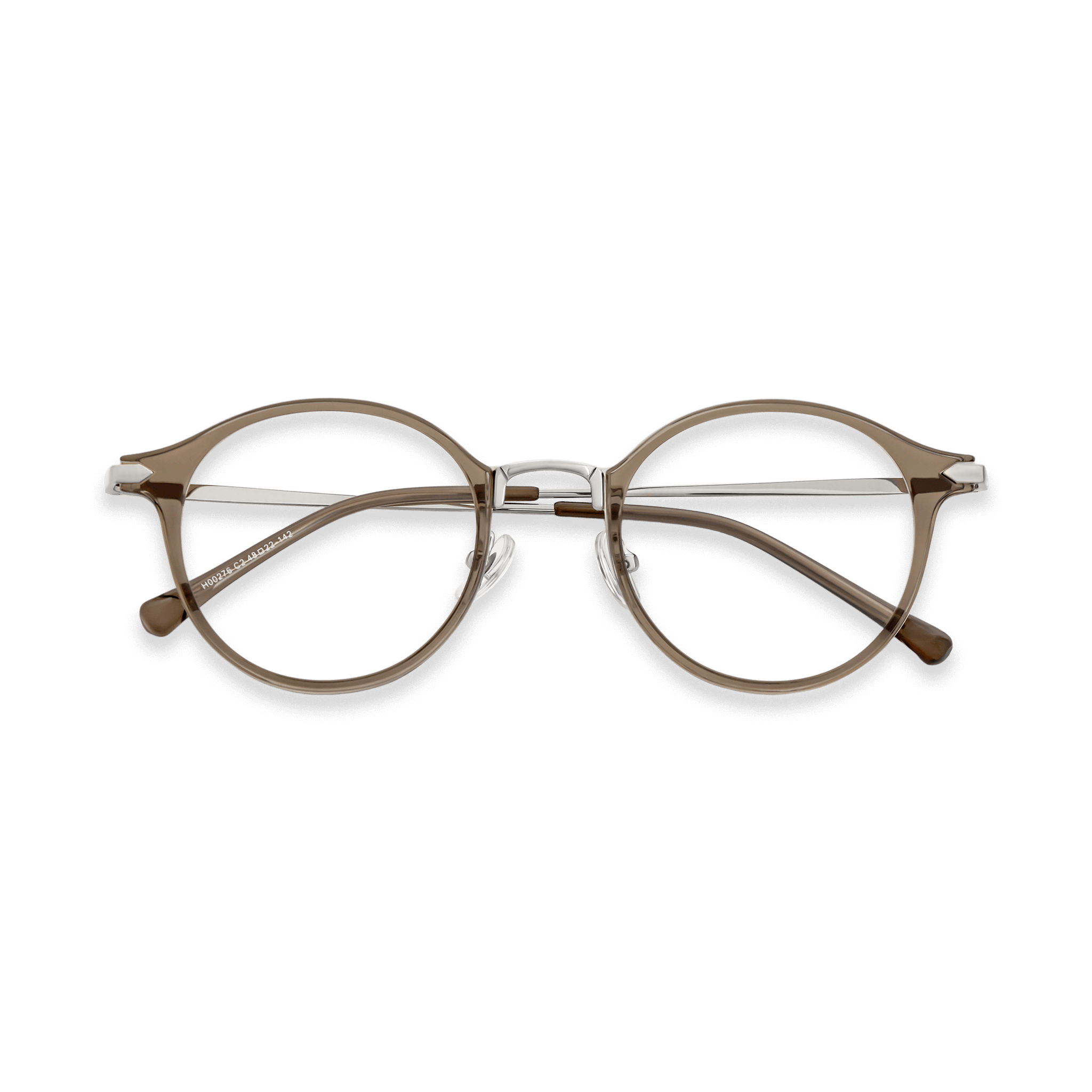 Modern Hybrid Round Eyeglasses