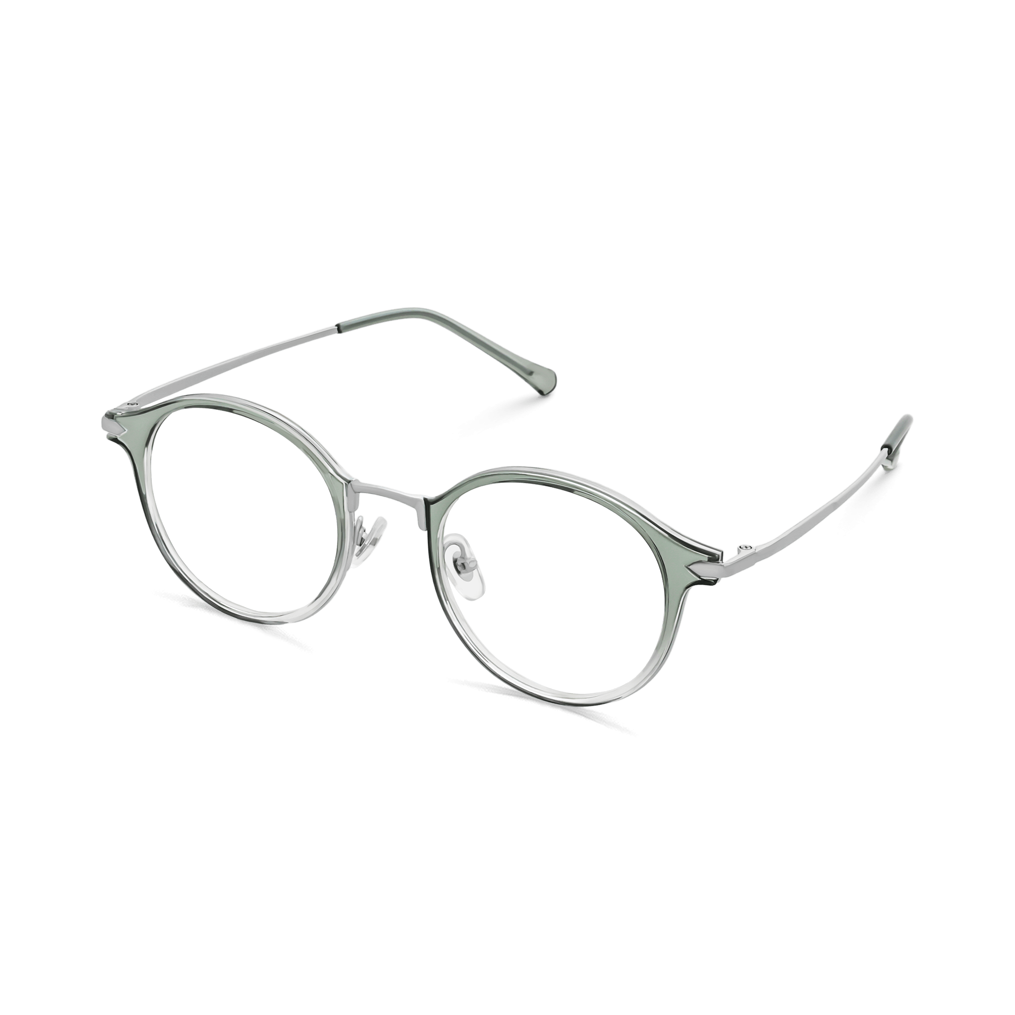 Vintage-Modern Gradient Round Eyeglasses