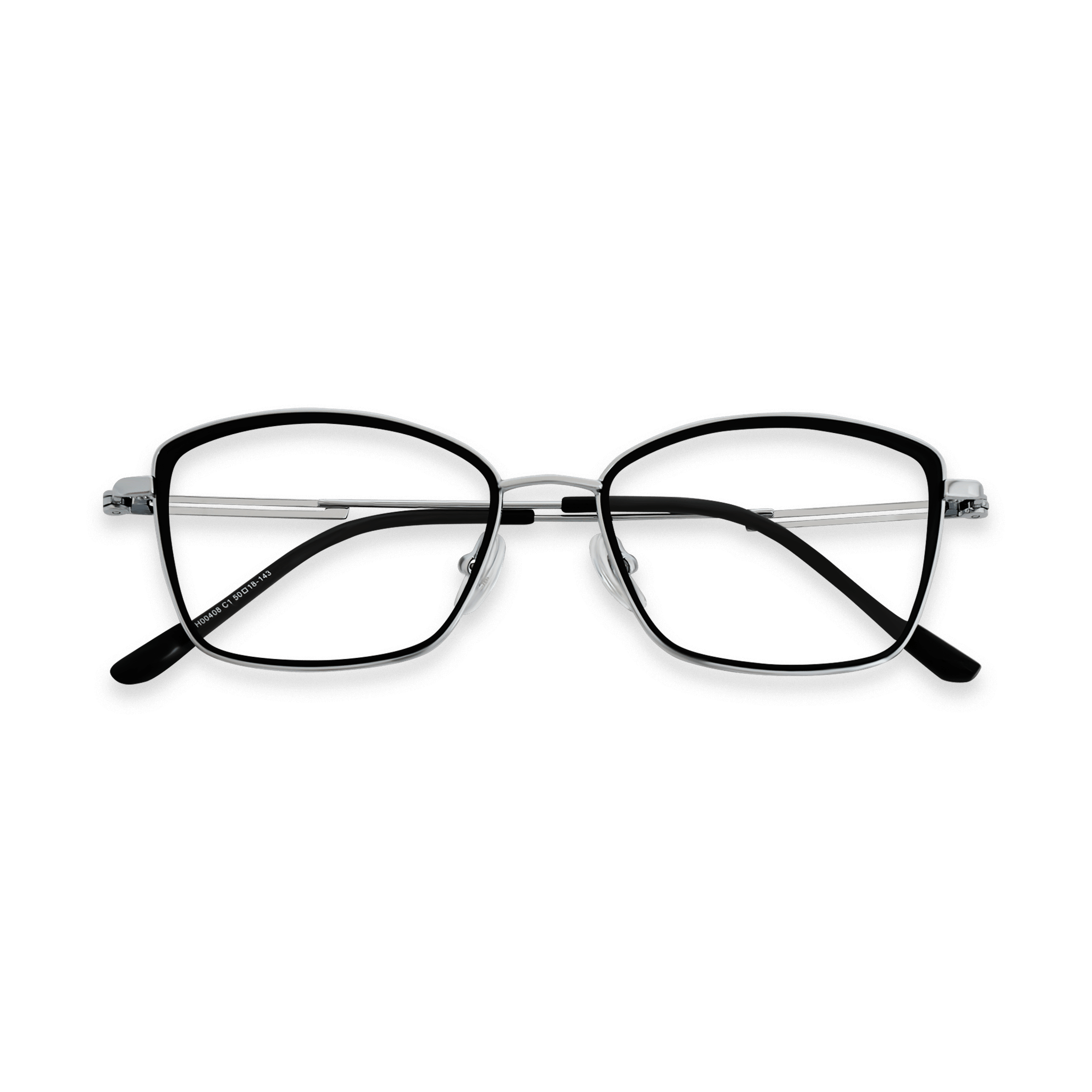 Dual-tone Spring-hinged Rectangular Eyeglasses
