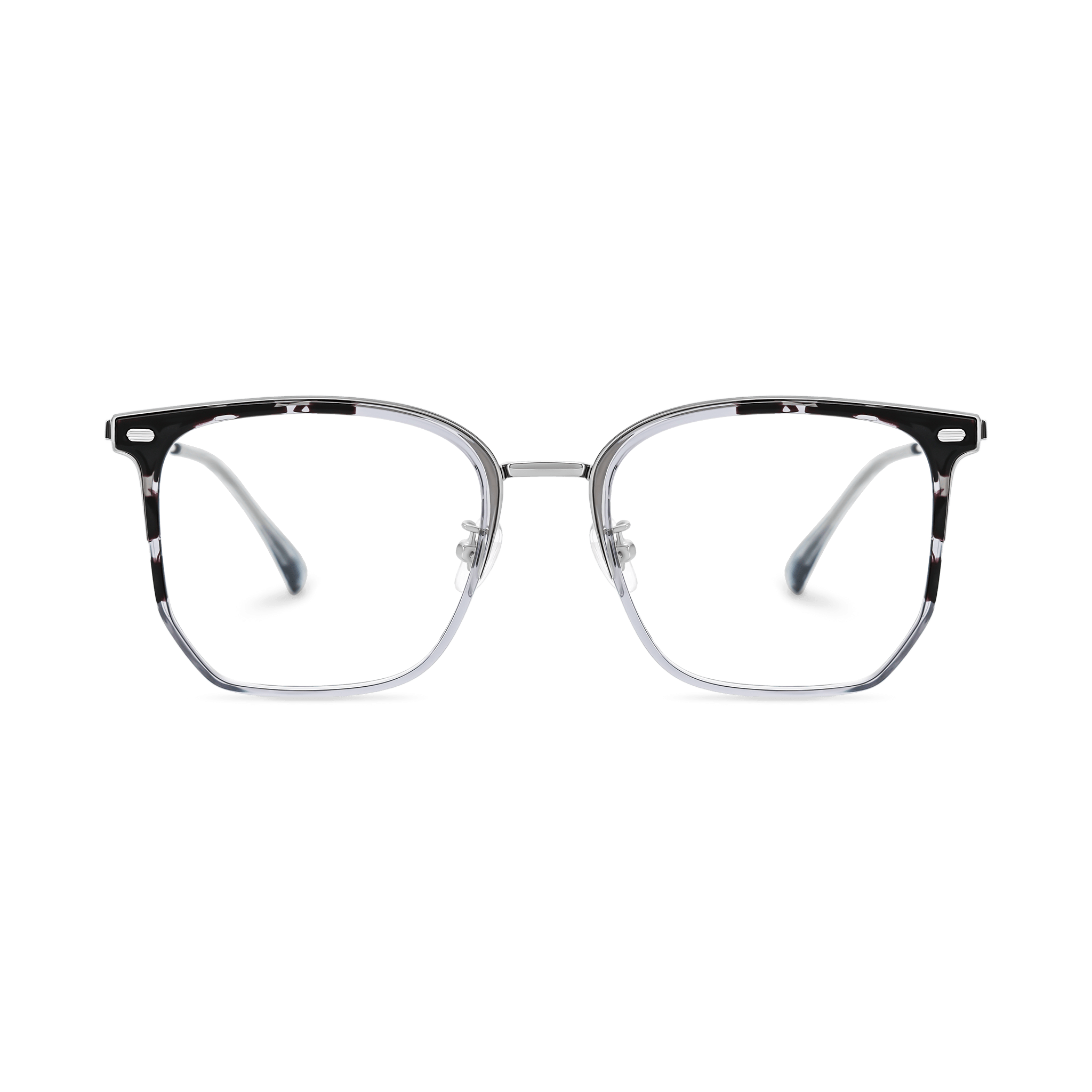 Tortoiseshell-patterned Rounded Square Optical Eyeglasses