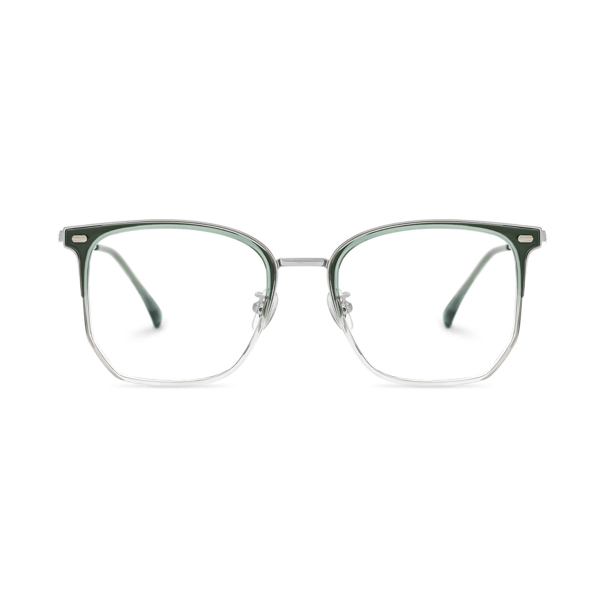 Brow-Bar Vintage-Inspired Gradient Square Eyeglasses