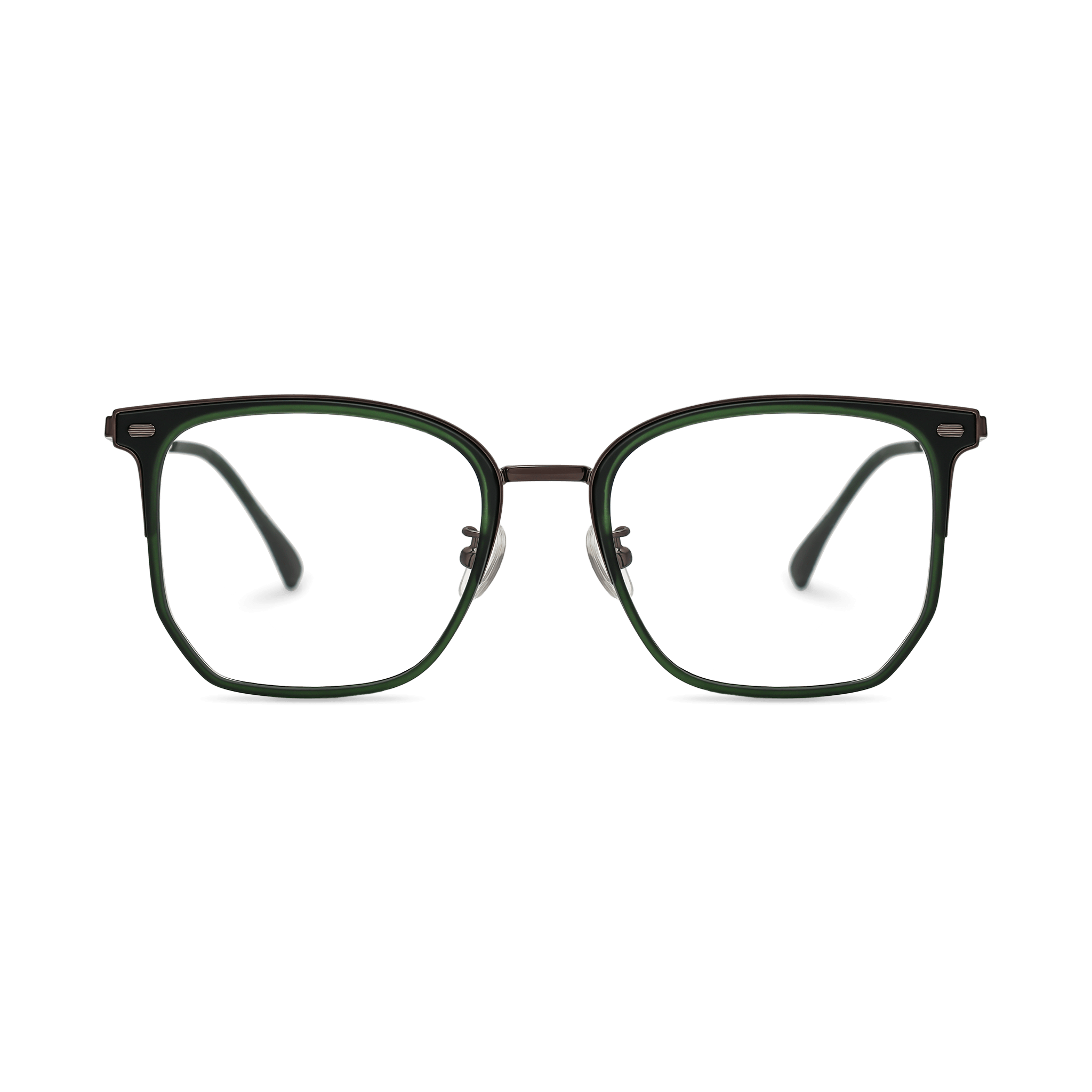 Two-tone Square with Rounded Edges Eyeglass Frames