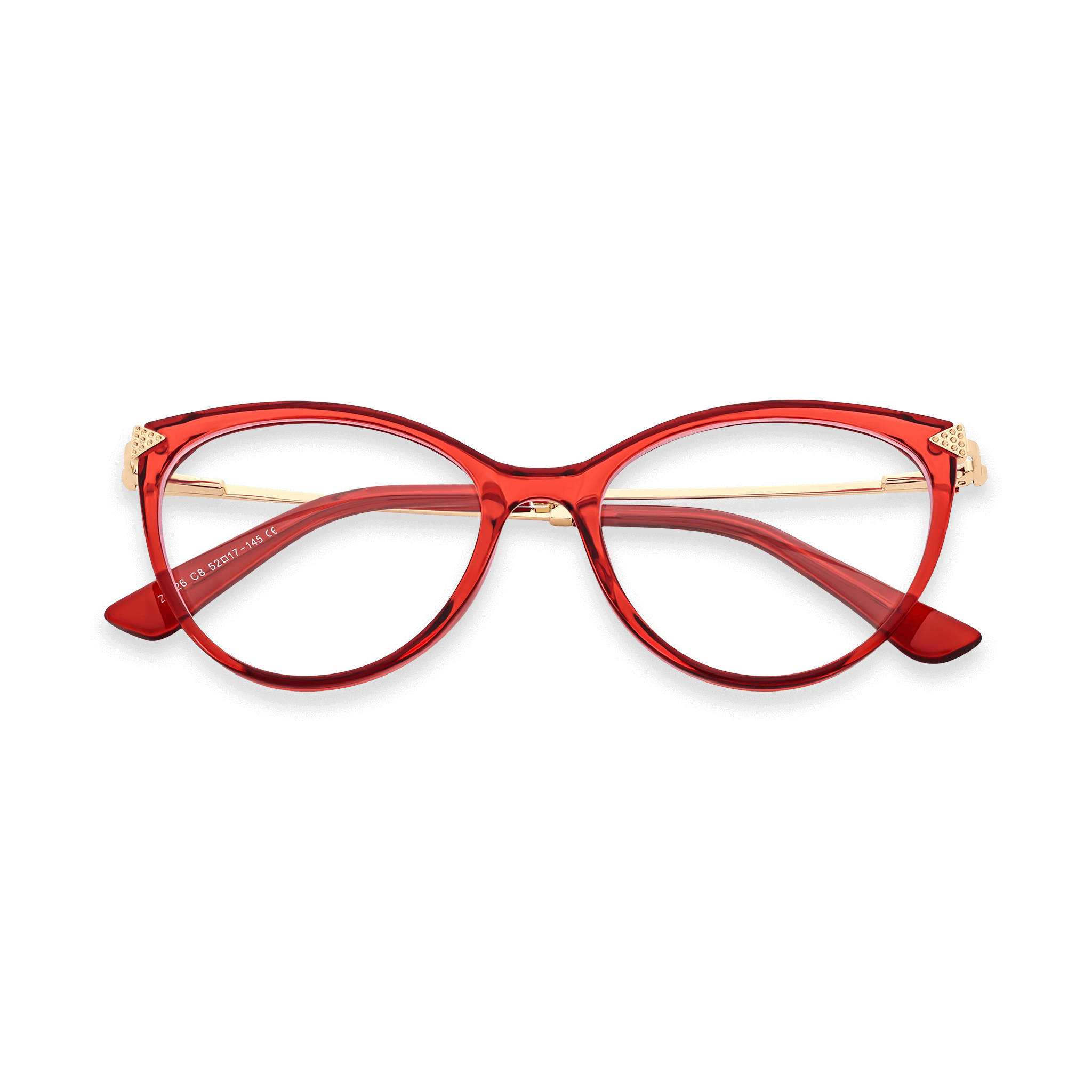 Studded Cat-eye Optical Eyeglasses