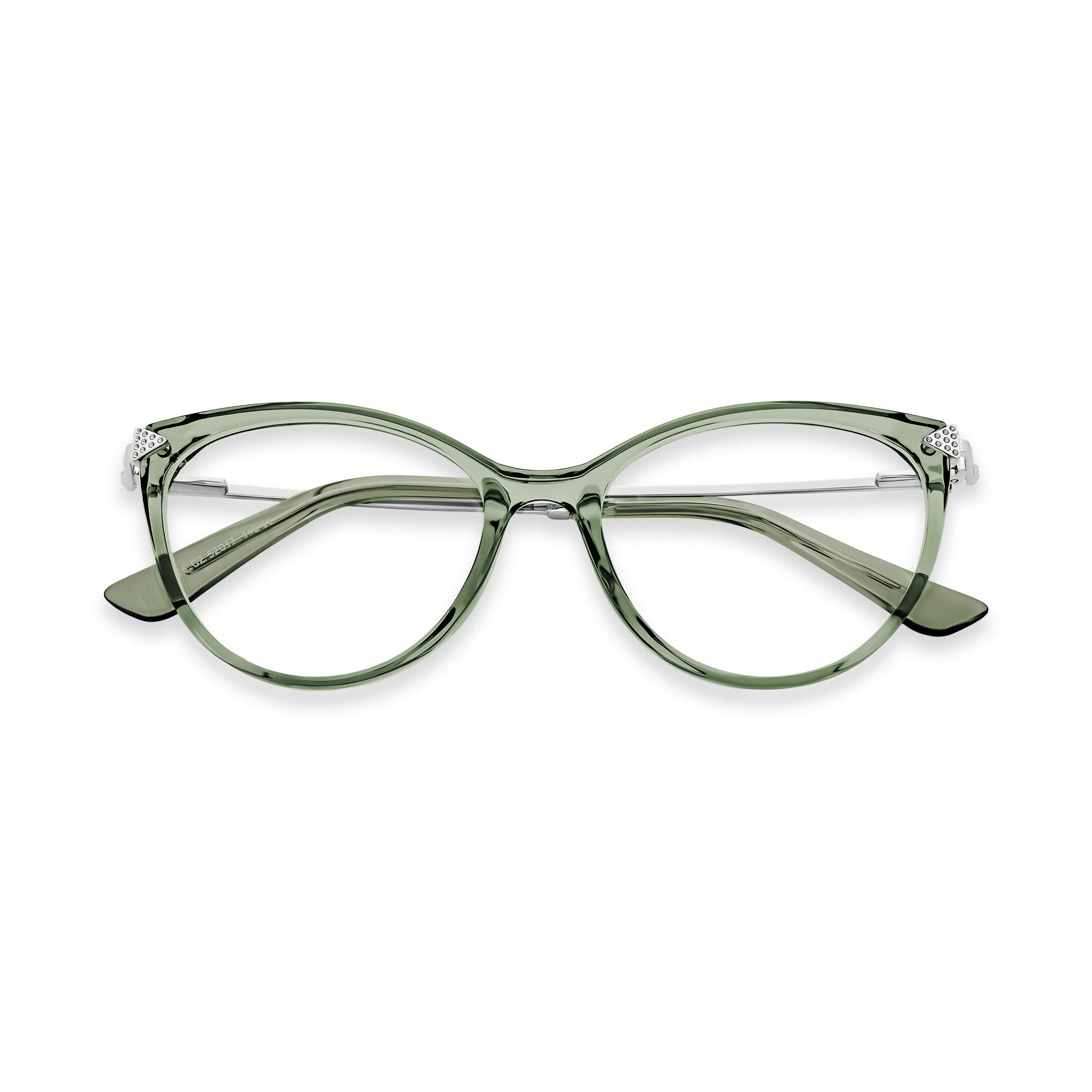 Crystal-accents Cat-eye Vision Correction Eyeglasses