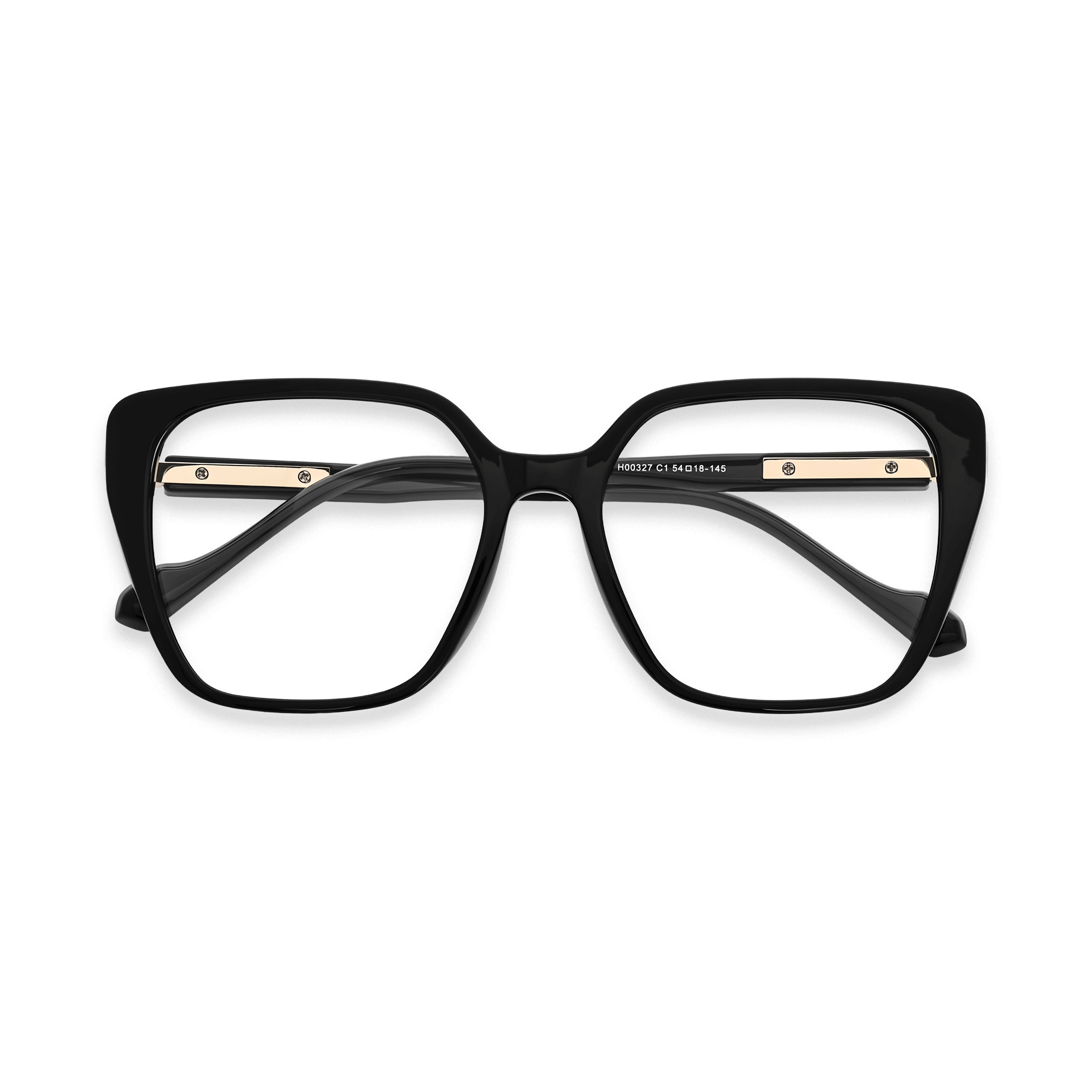 Metallic-Accented Square-Cat-eye Eyeglasses