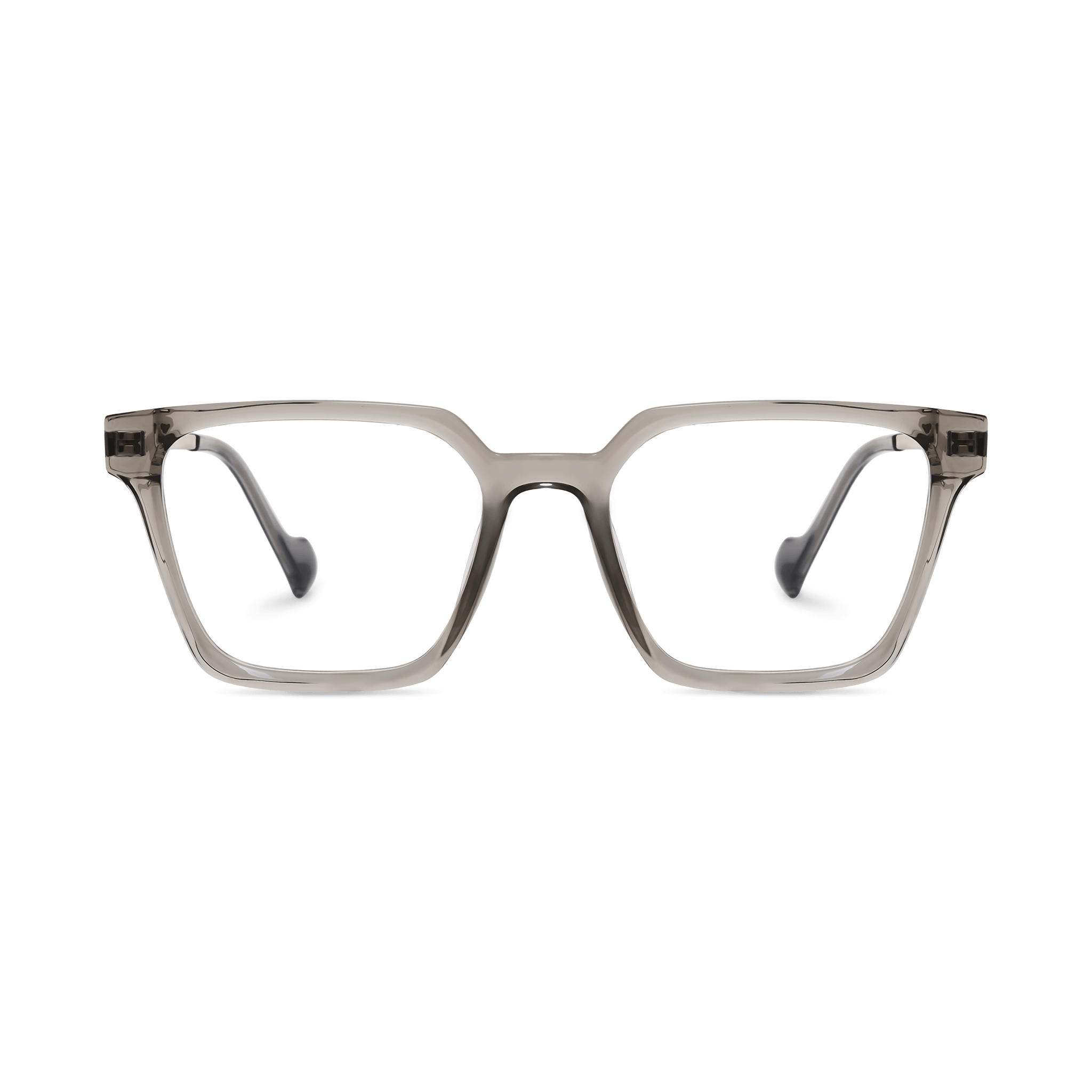 Cut-out Temple Angular Square Vision Correction Eyeglasses