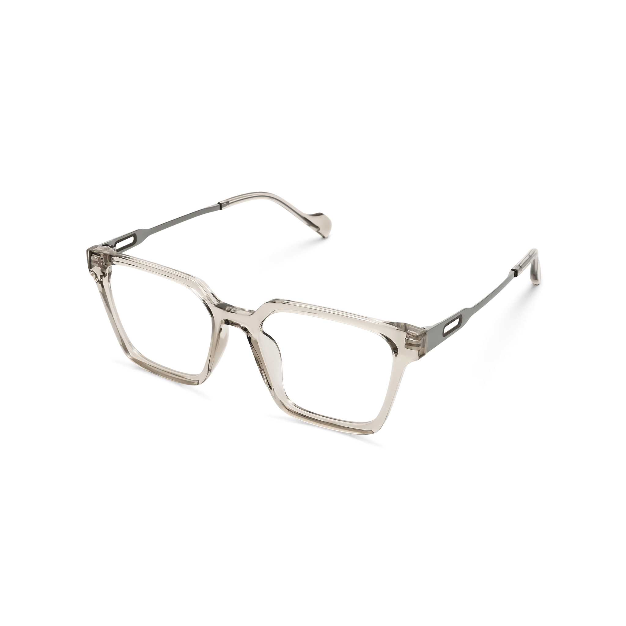 Cut-out Temple Minimalist Square Eyeglasses