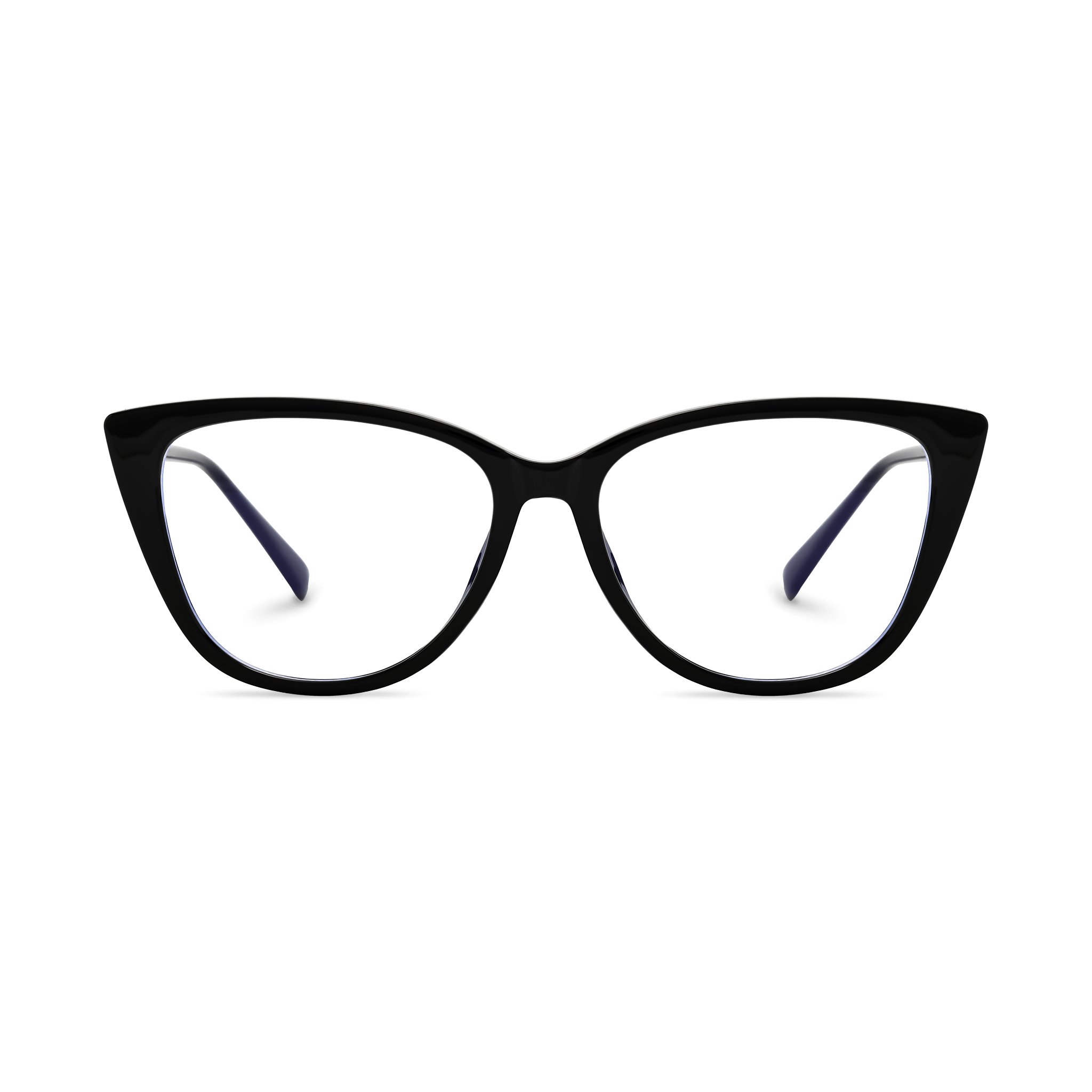 Gold-Accented Spring-hinged Cat-eye Eyeglasses