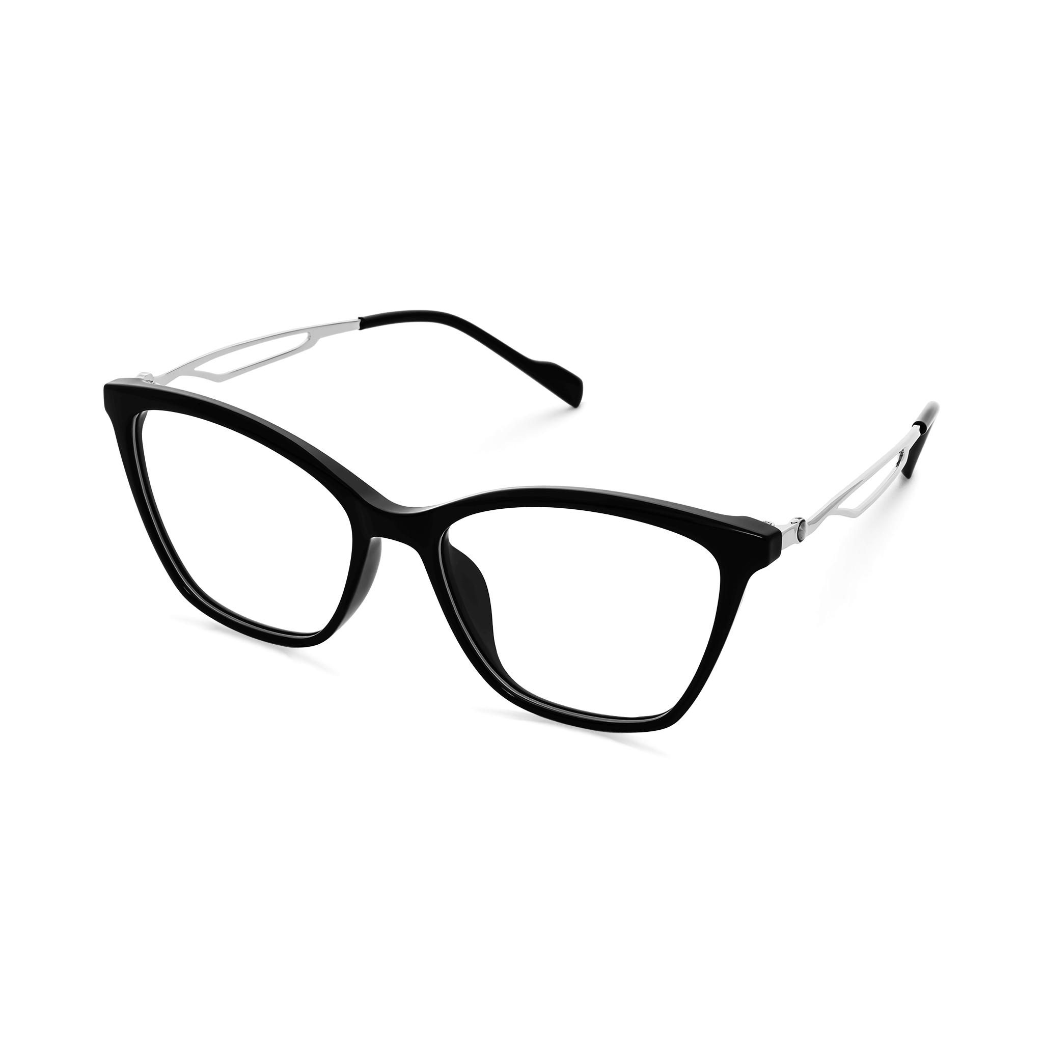 Cut-out Metallic Cat-eye Optical Eyeglasses