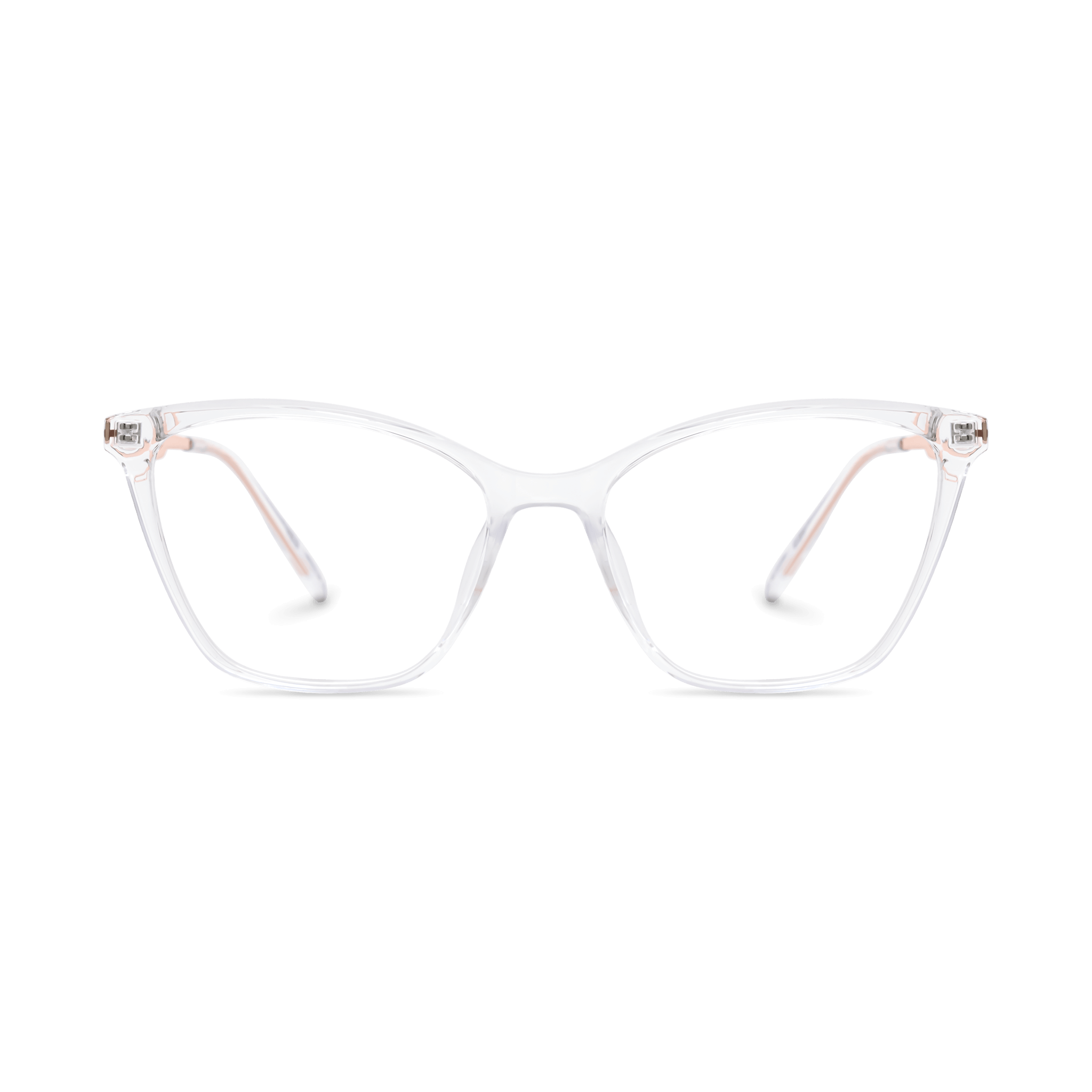 Cut-out Temple Spring-hinged Modern Cat-eye Optical Eyeglasses