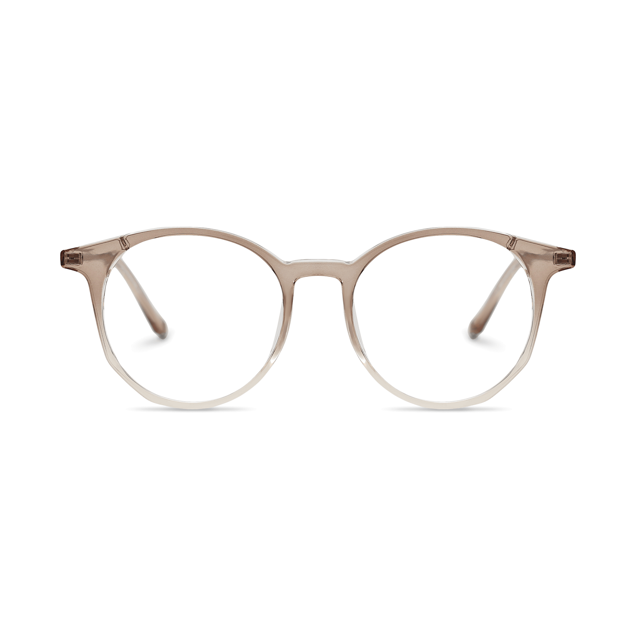 Metallic-Accented Gradient Rounded Cat-eye Eyeglasses