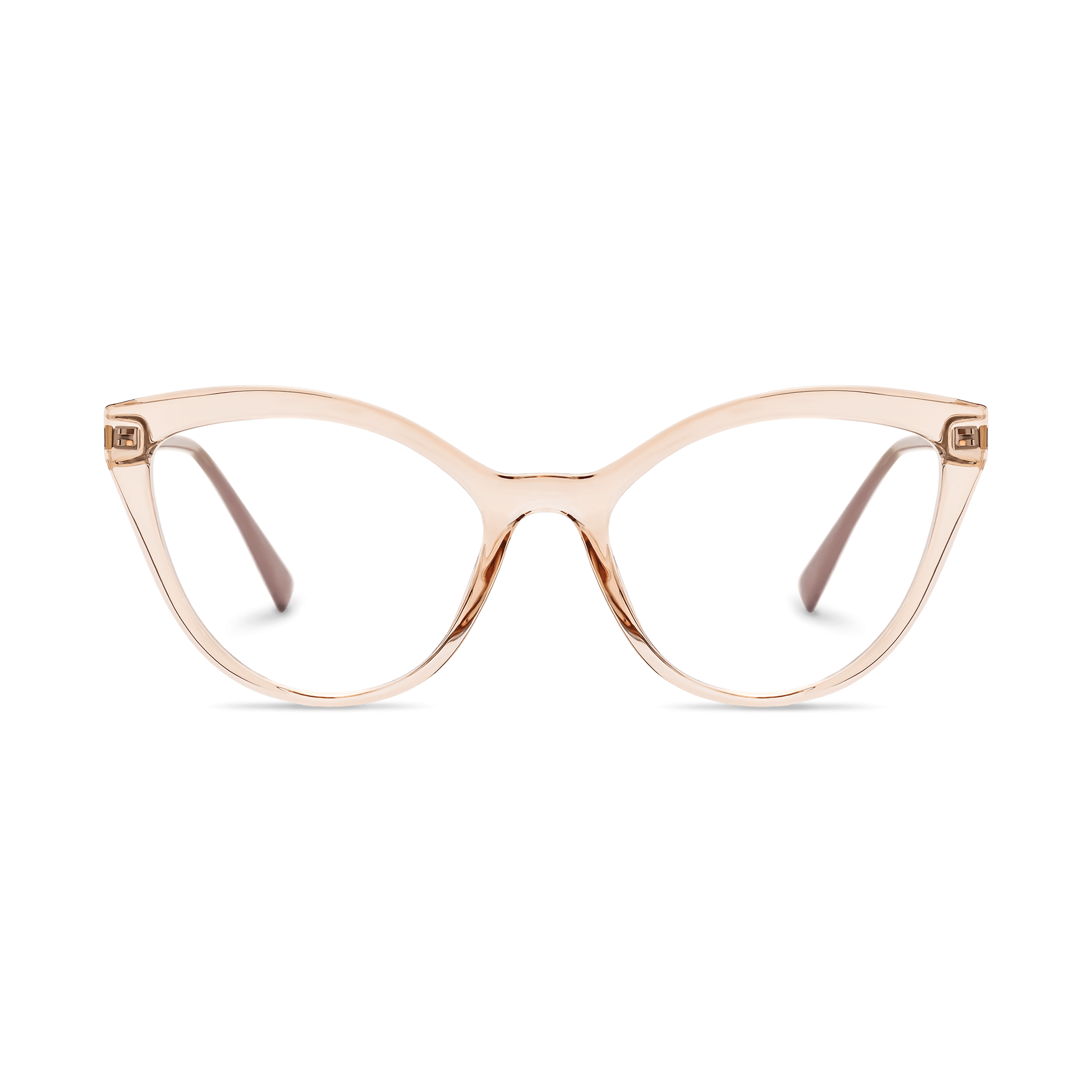 Metallic-accents Spring-hinged Cat-eye Eyeglasses